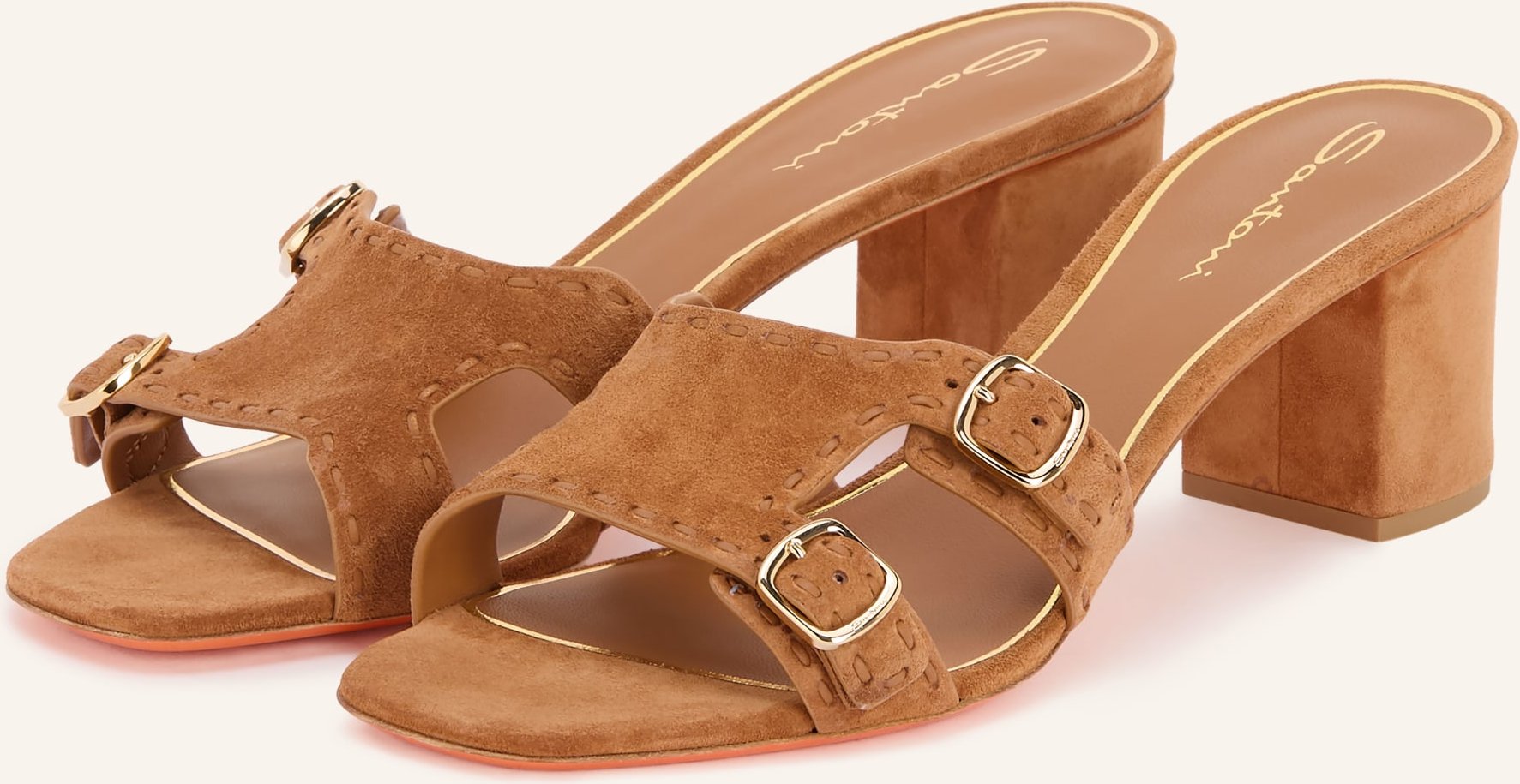 Santoni Mules Didiflair braun