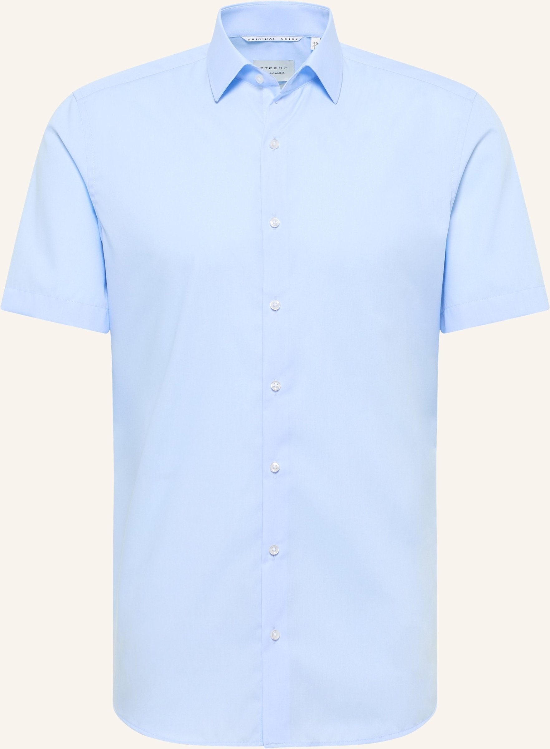 Eterna Kurzarm-Hemd Slim Fit blau