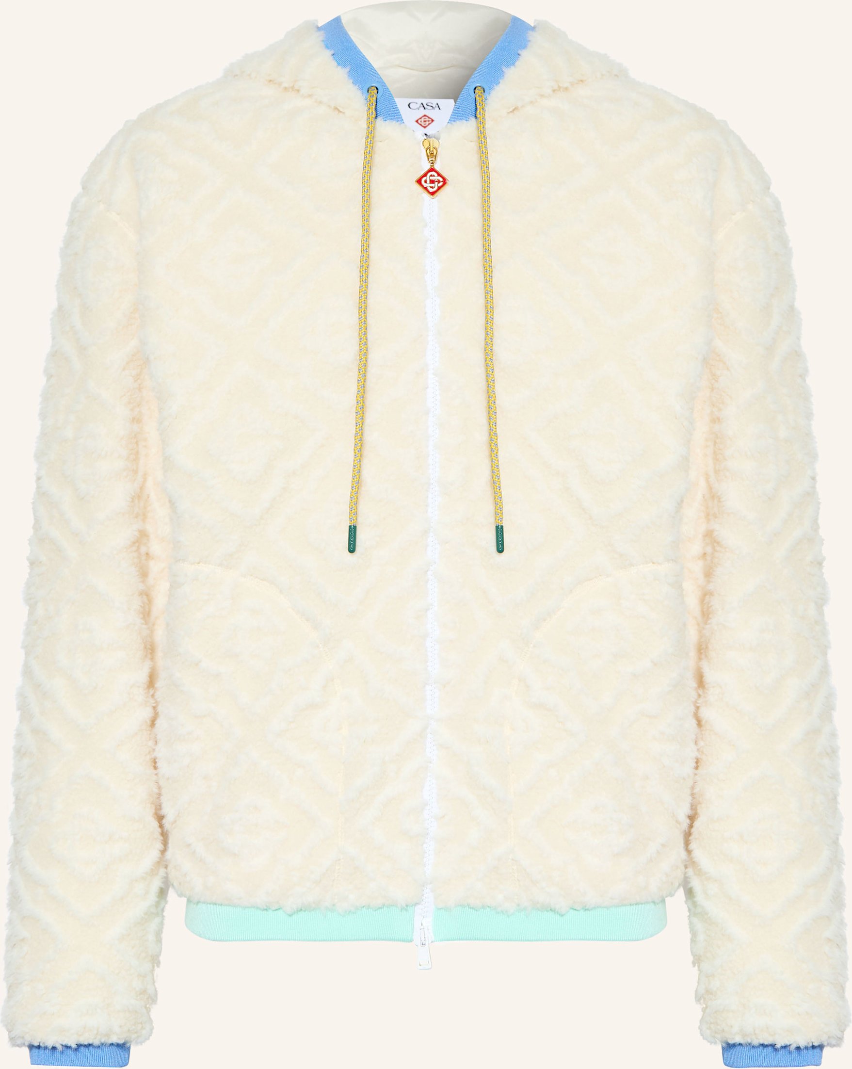 Casablanca Teddyfell-Jacke beige