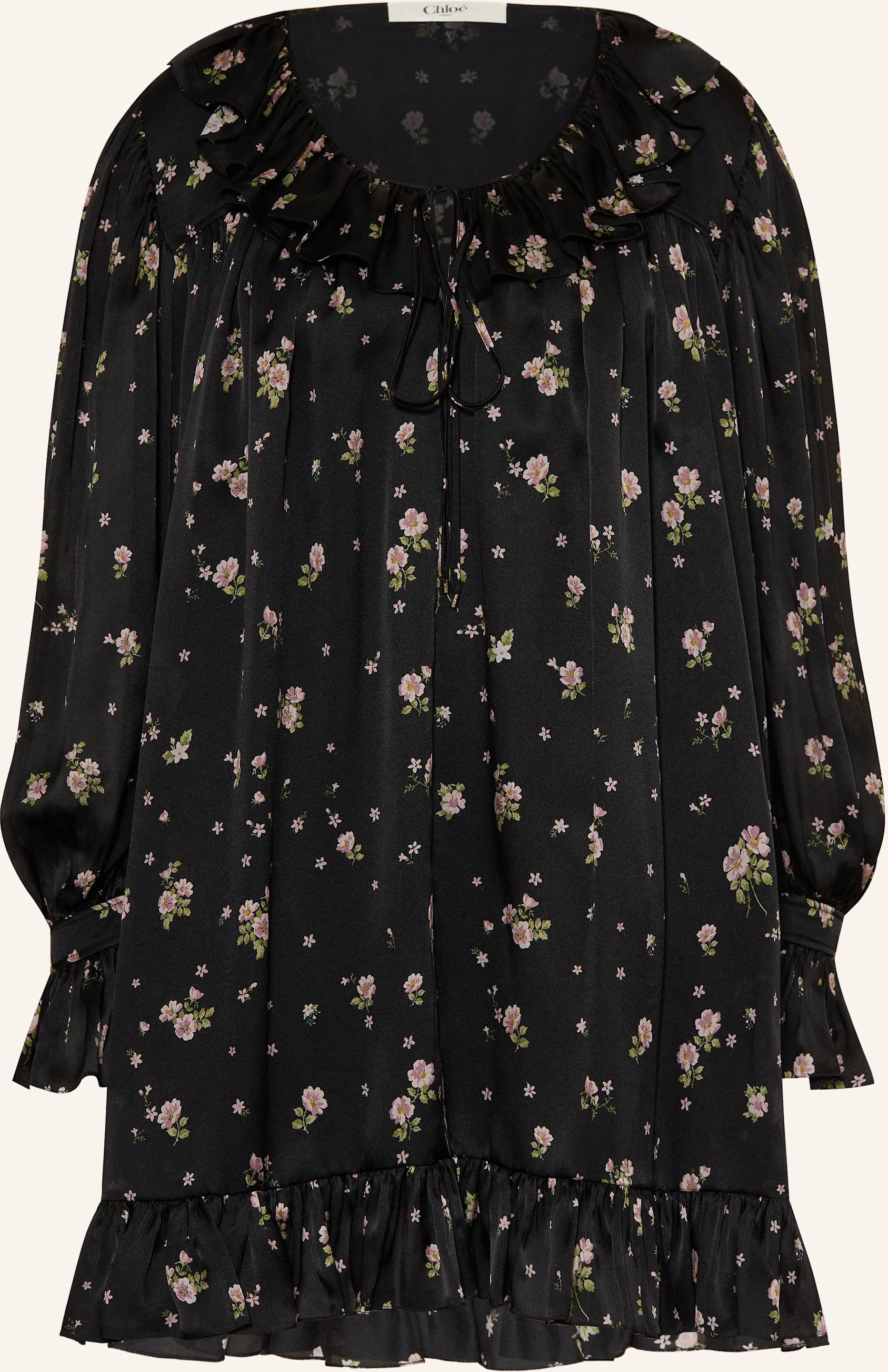 Chloé Seidenkleid schwarz