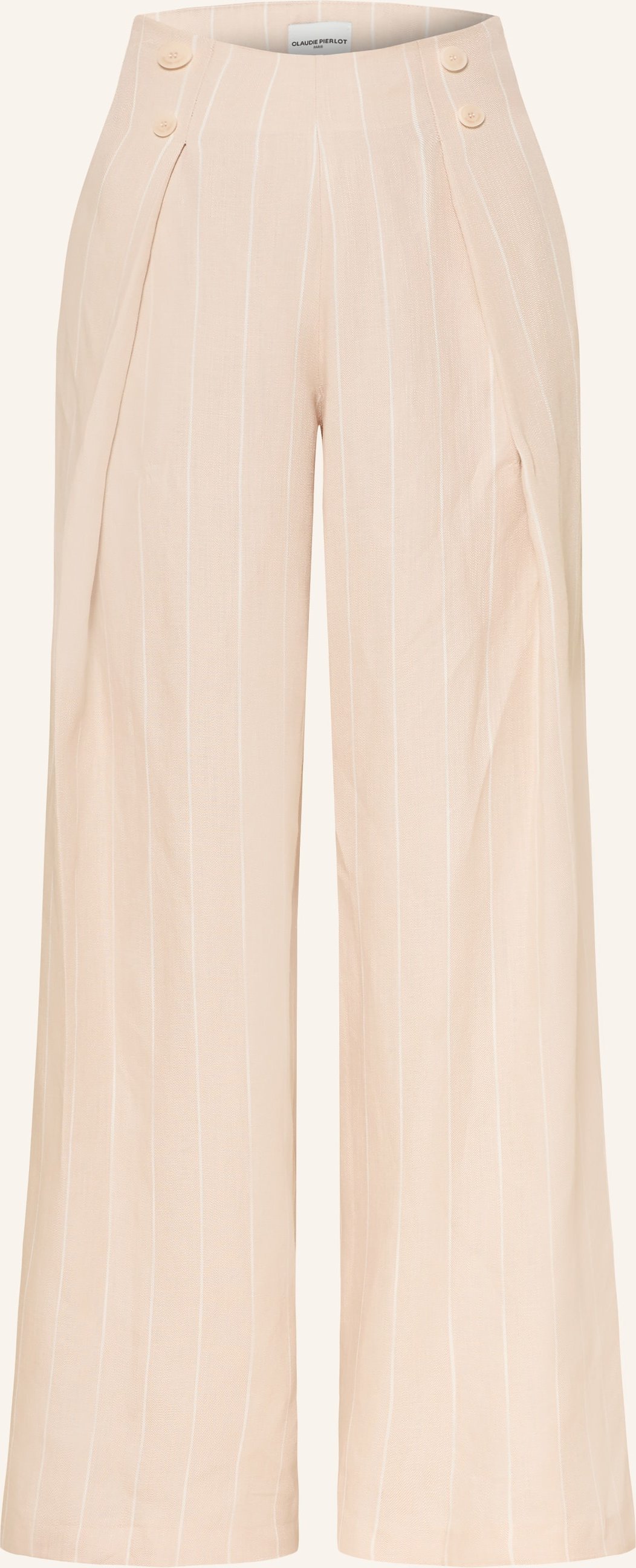 Claudie Pierlot Marlenehose Mit Leinen beige