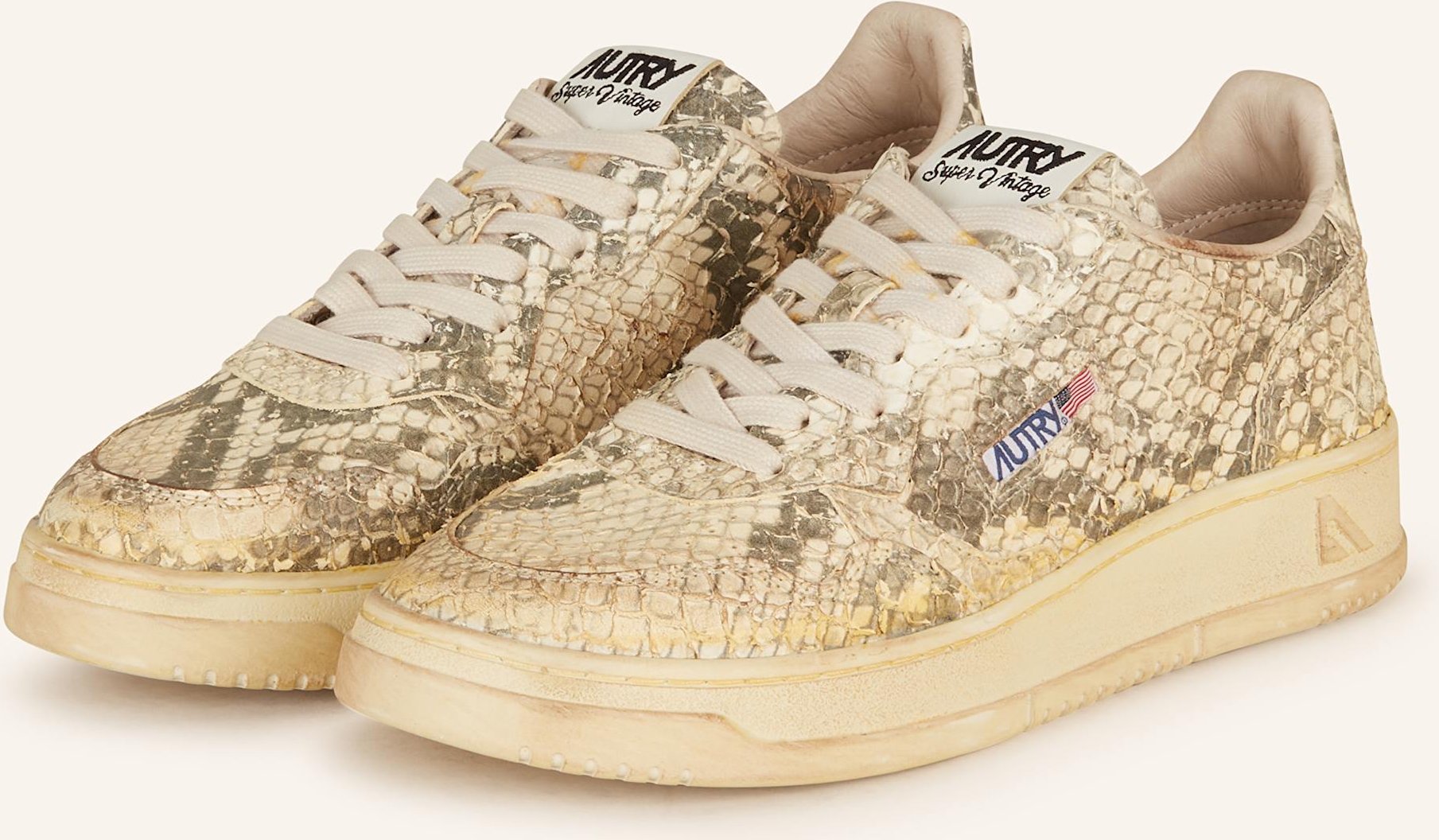 Thumbnail - Autry Sneaker Sup Vint Low beige