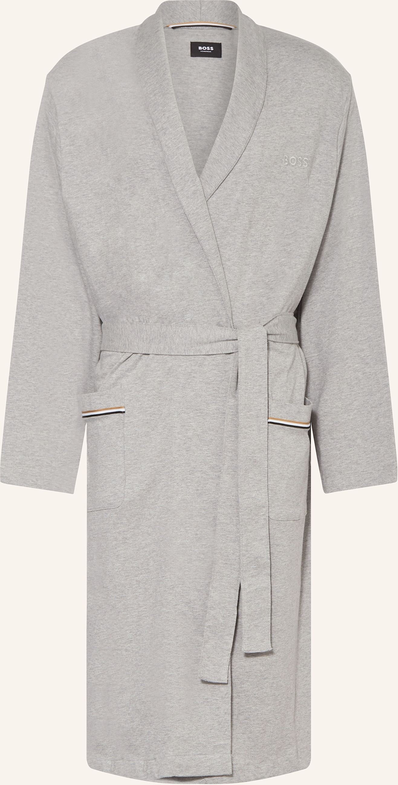 Boss Herren-Bademantel Lord grau