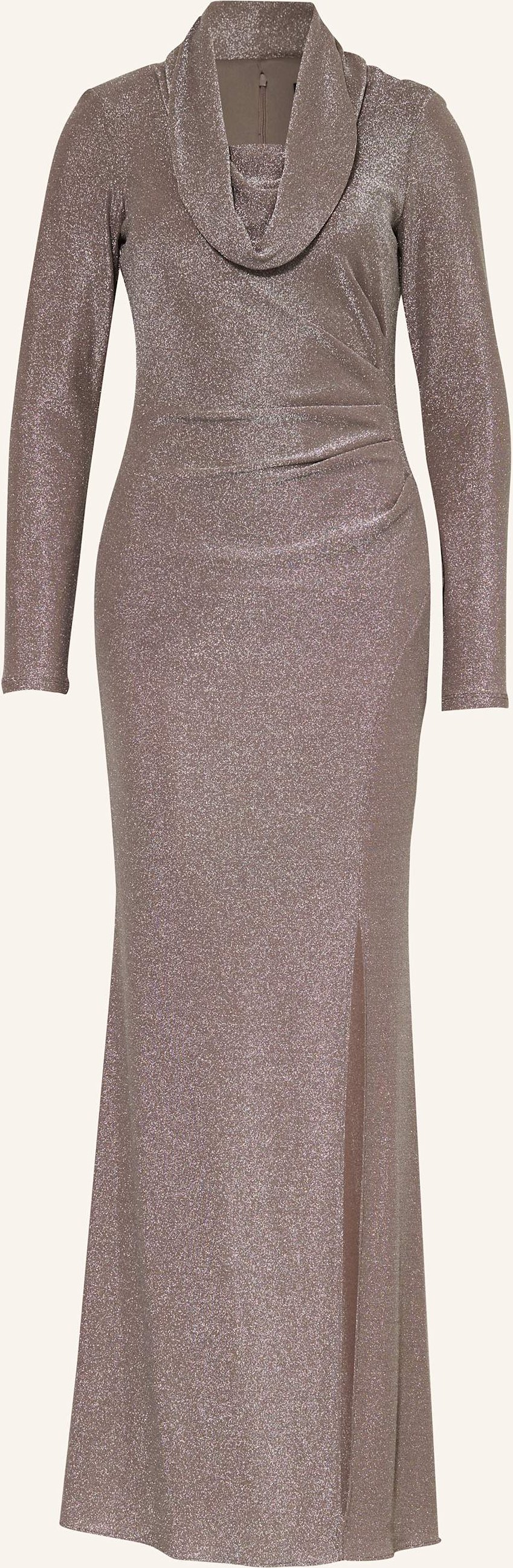 Joseph Ribkoff Signature Abendkleid Mit Glitzergarn braun