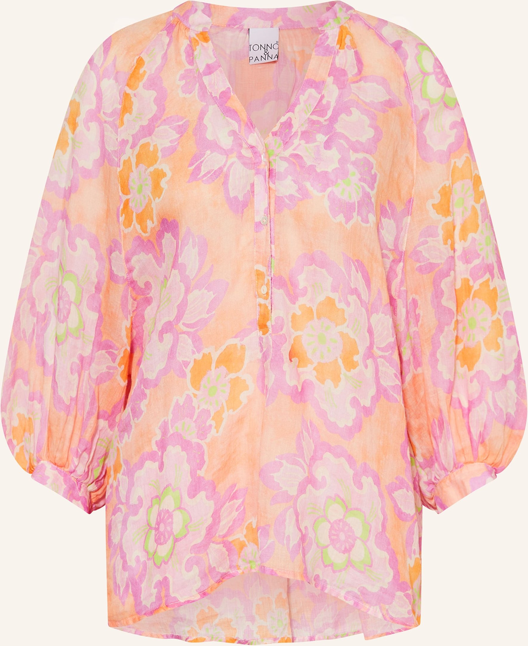 Tonno & Panna Blusenshirt Mit 3/4-Arm orange