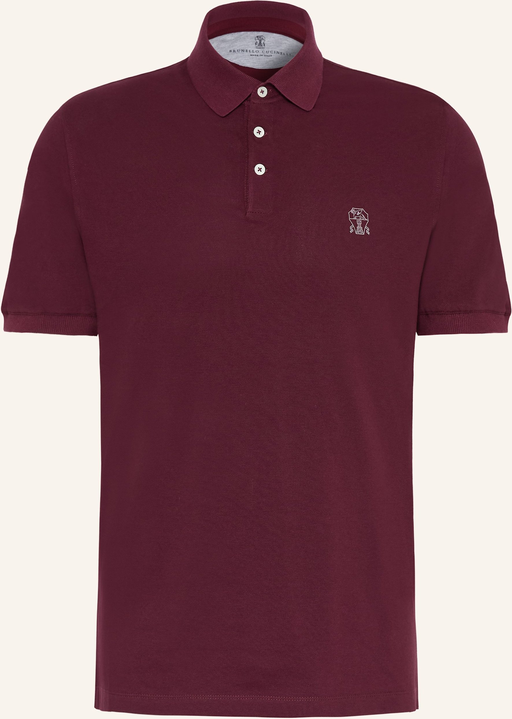 Thumbnail - Brunello Cucinelli Piqué-Poloshirt rot