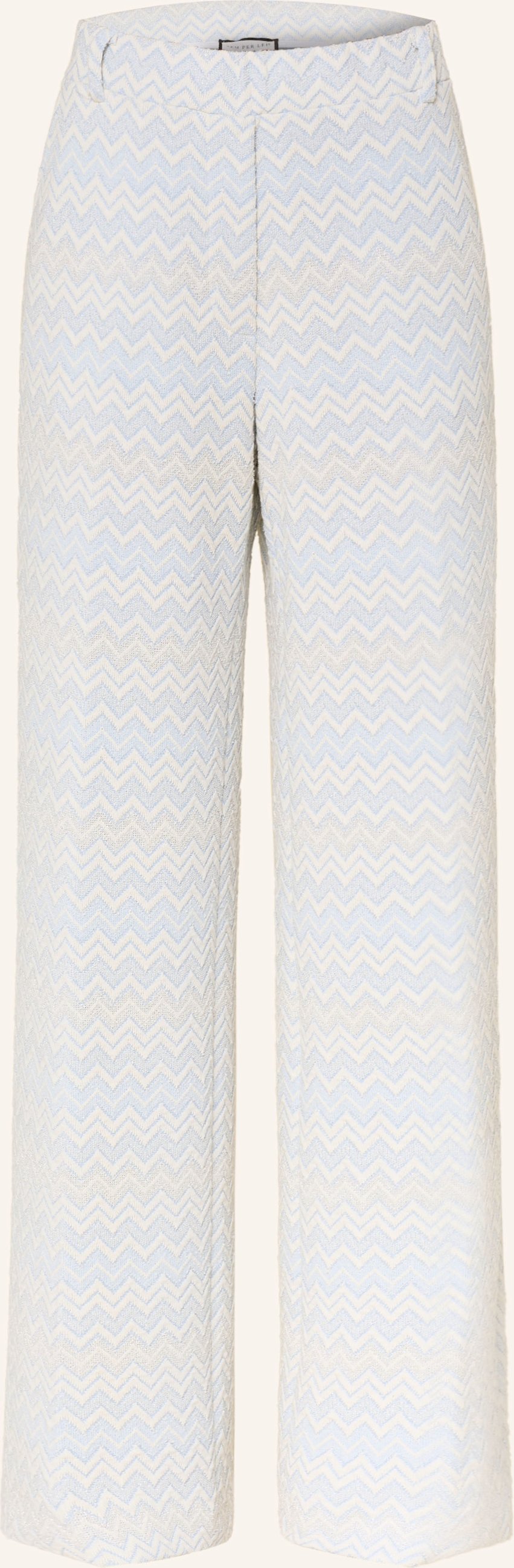 Sem Per Lei Marlenehose Mit Glitzergarn blau