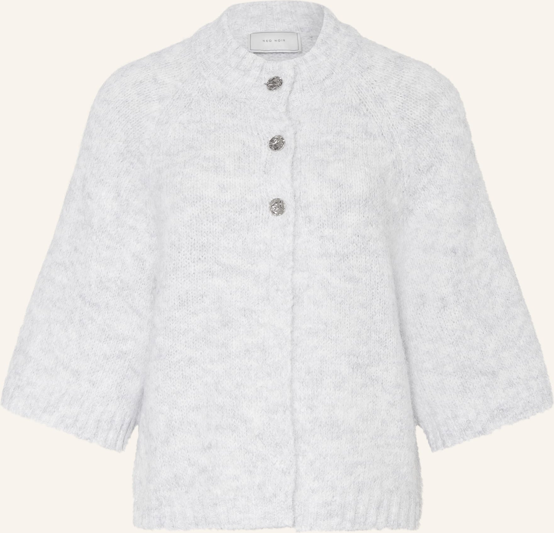 Neo Noir Strickjacke Benuta Mit 3/4-Arm grau