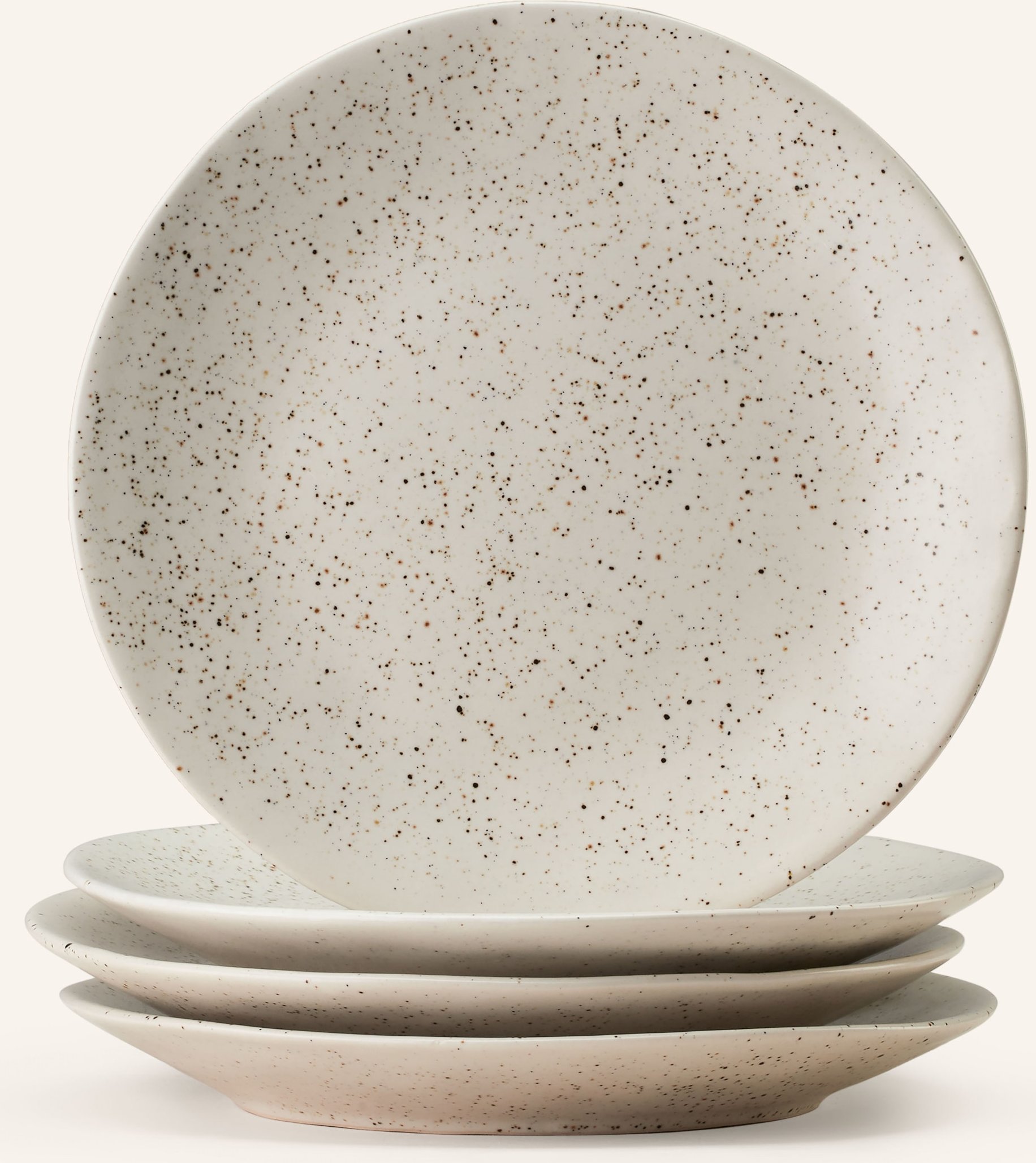 Thumbnail - Broste Copenhagen 4er-Set Dessertteller Nordic Vanilla beige