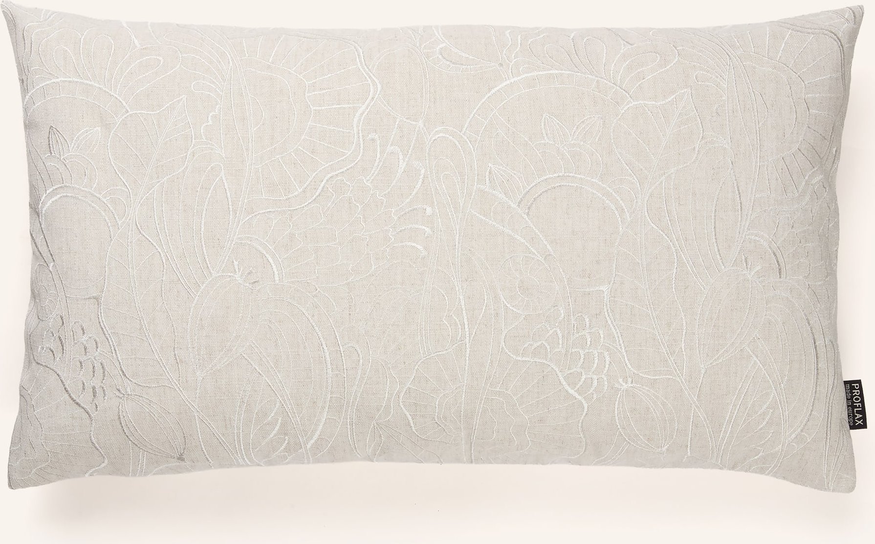 Proflax Dekokissenhülle Fine Plant weiss