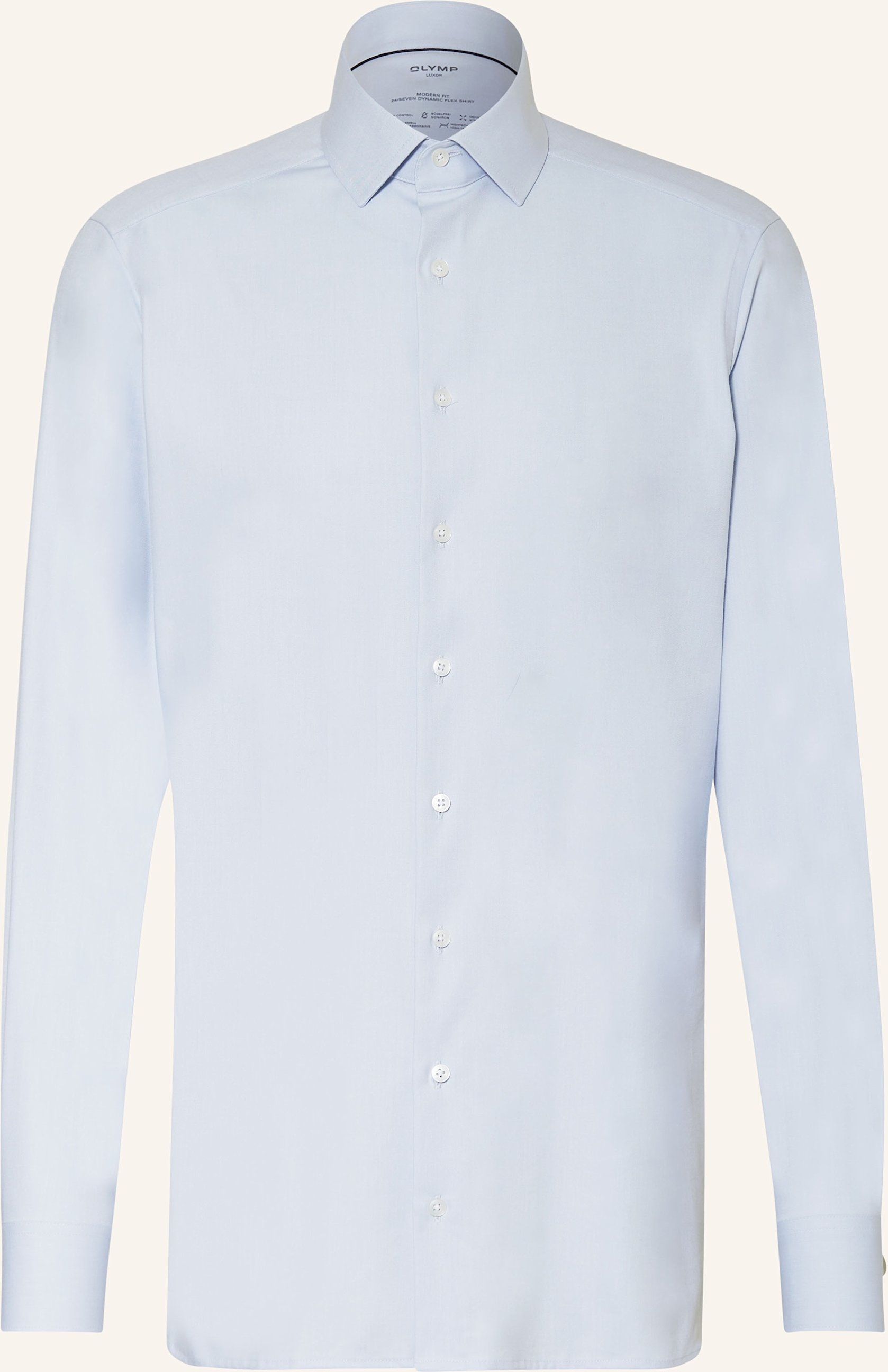 Olymp Hemd Luxor 24/Seven Modern Fit Mit Extralangem Arm blau