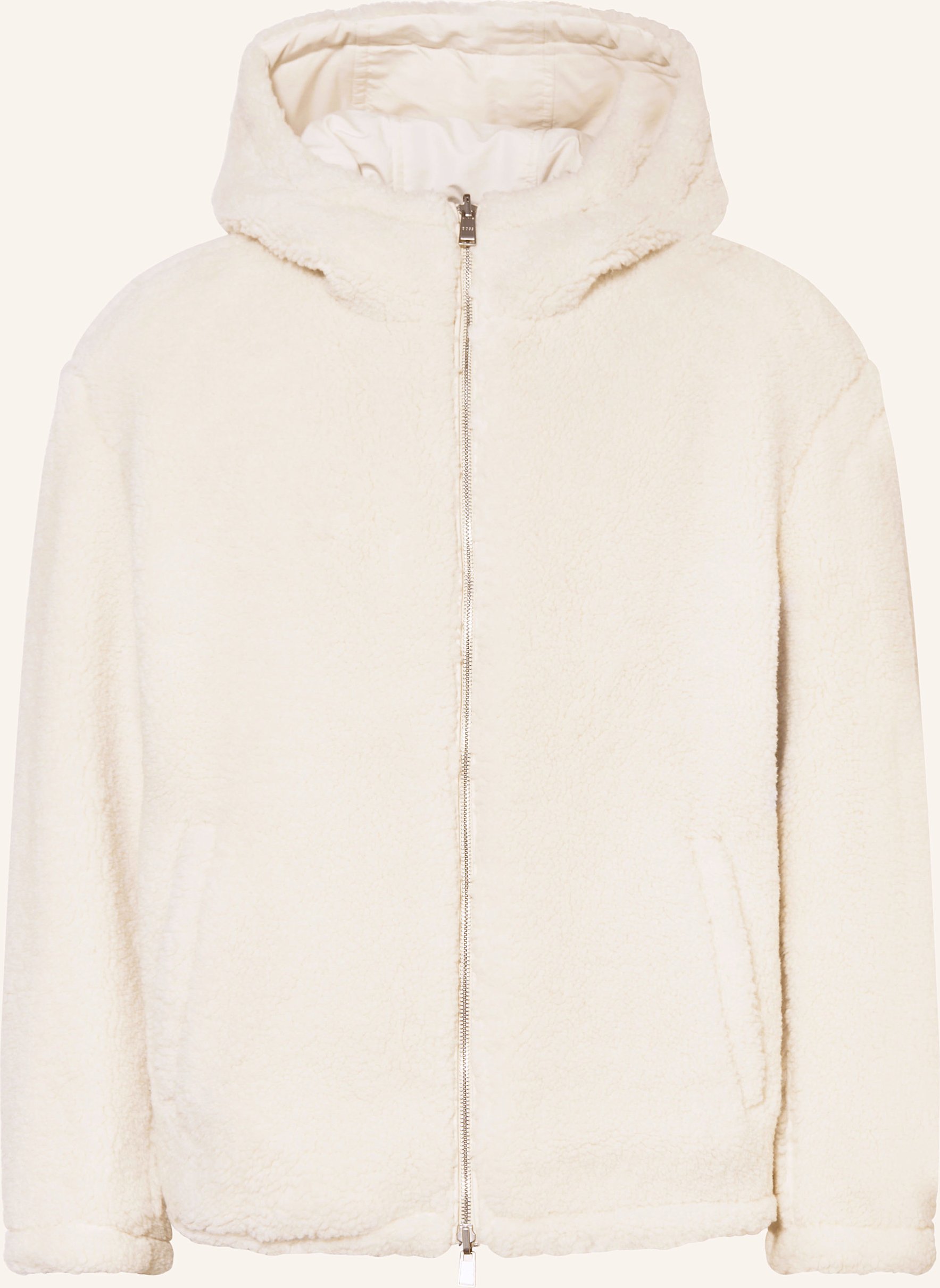 Boss Teddyfelljacke Cerulo Zum Wenden weiss