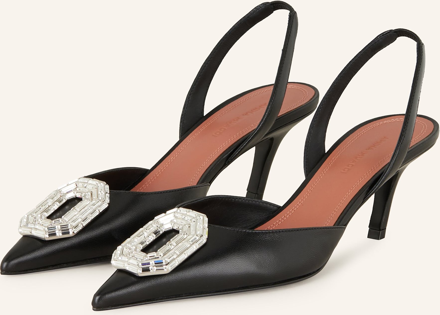 Amina Muaddi Slingpumps Camelia schwarz