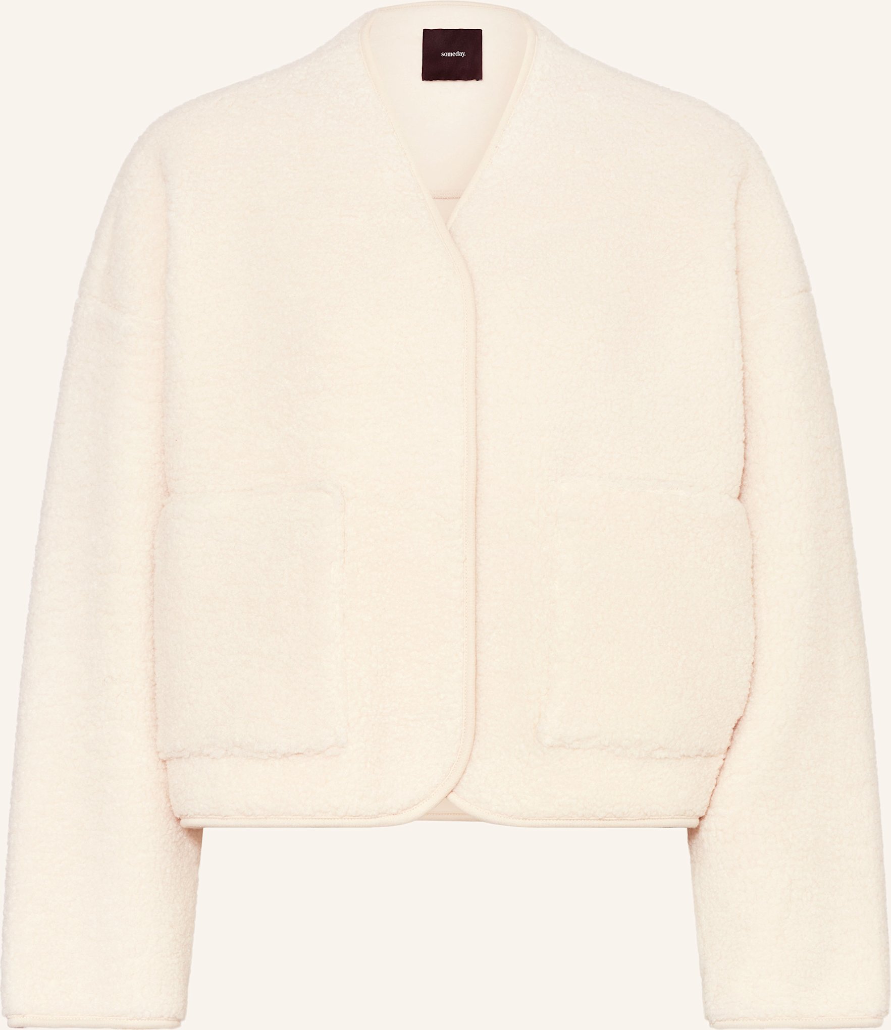 Someday Teddyfell-Jacke Uteddy beige