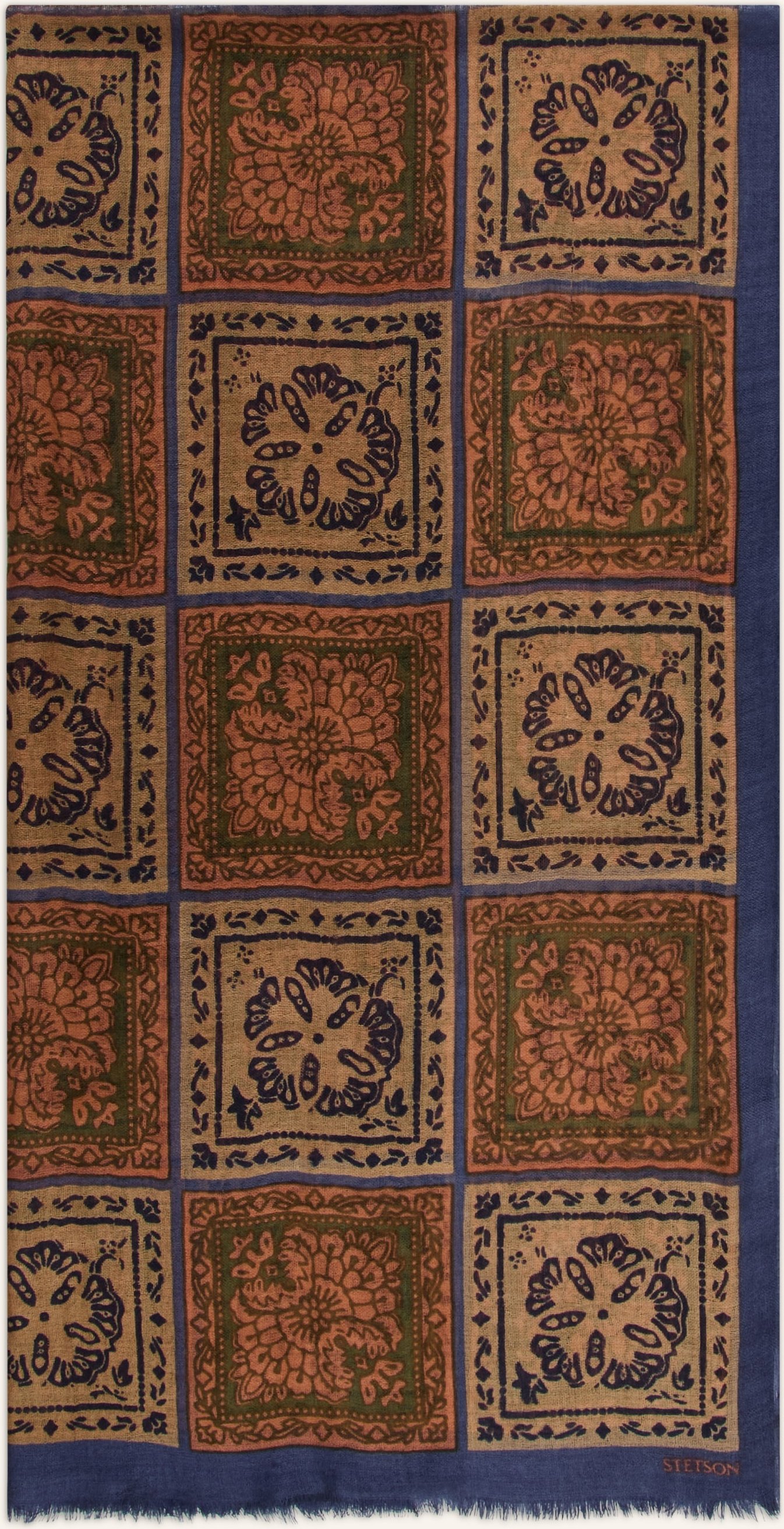 Stetson Schal Summer Tiles blau