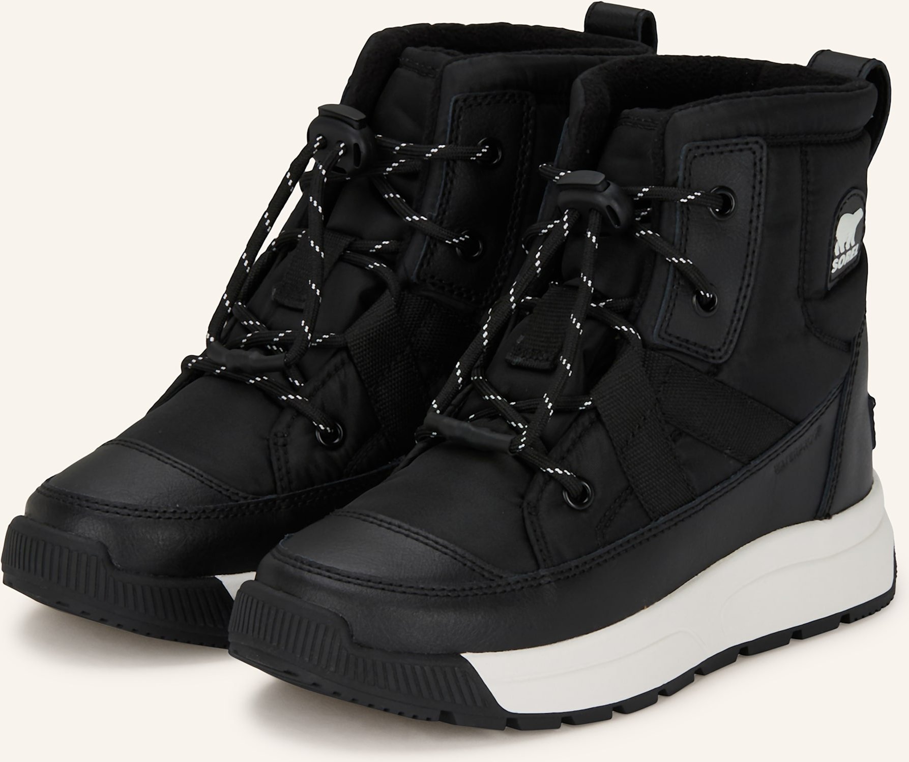 Sorel Schnürboots Whitney Iii Mid Wp schwarz