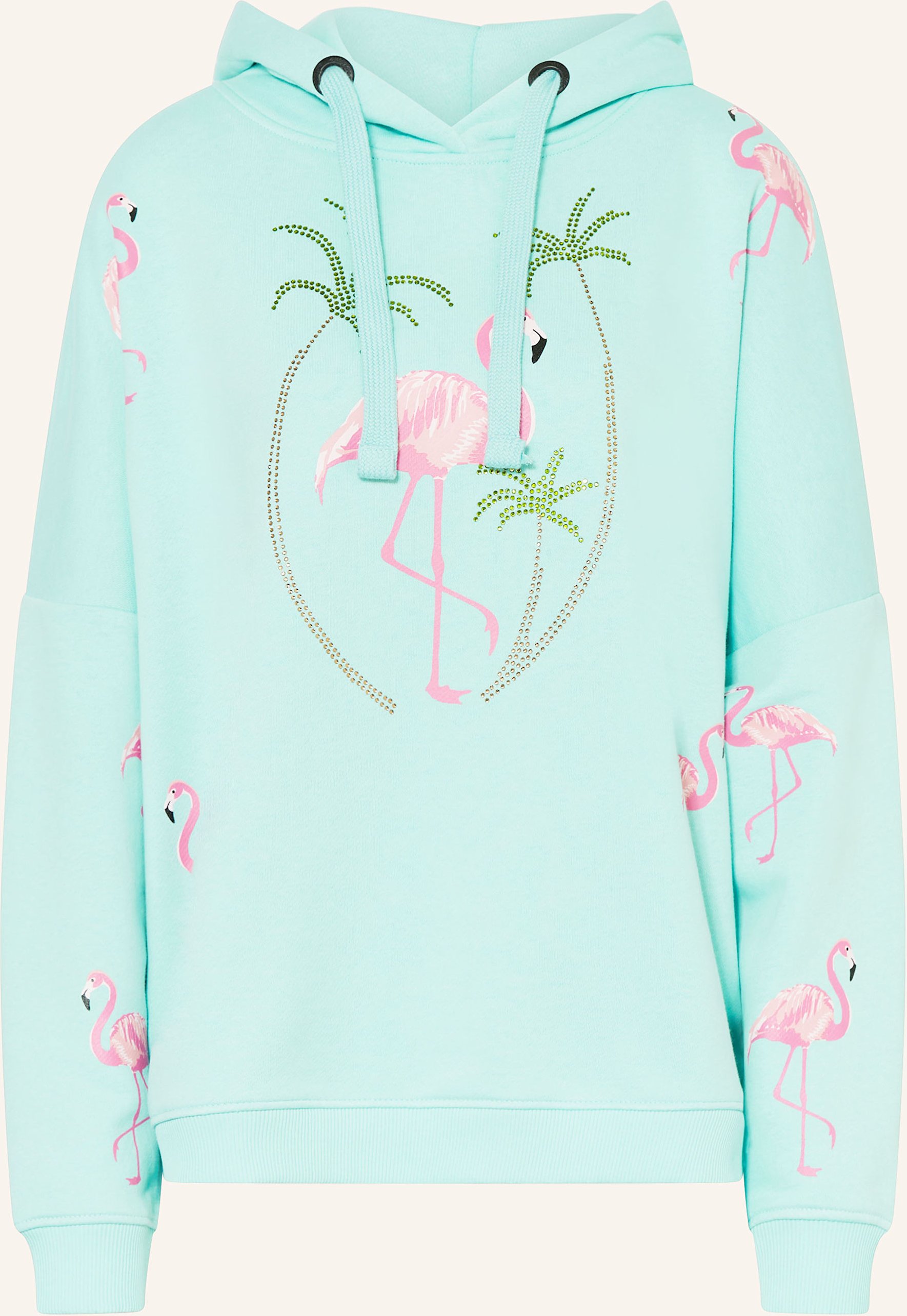 Miss Goodlife Hoodie Mit Schmucksteinen blau