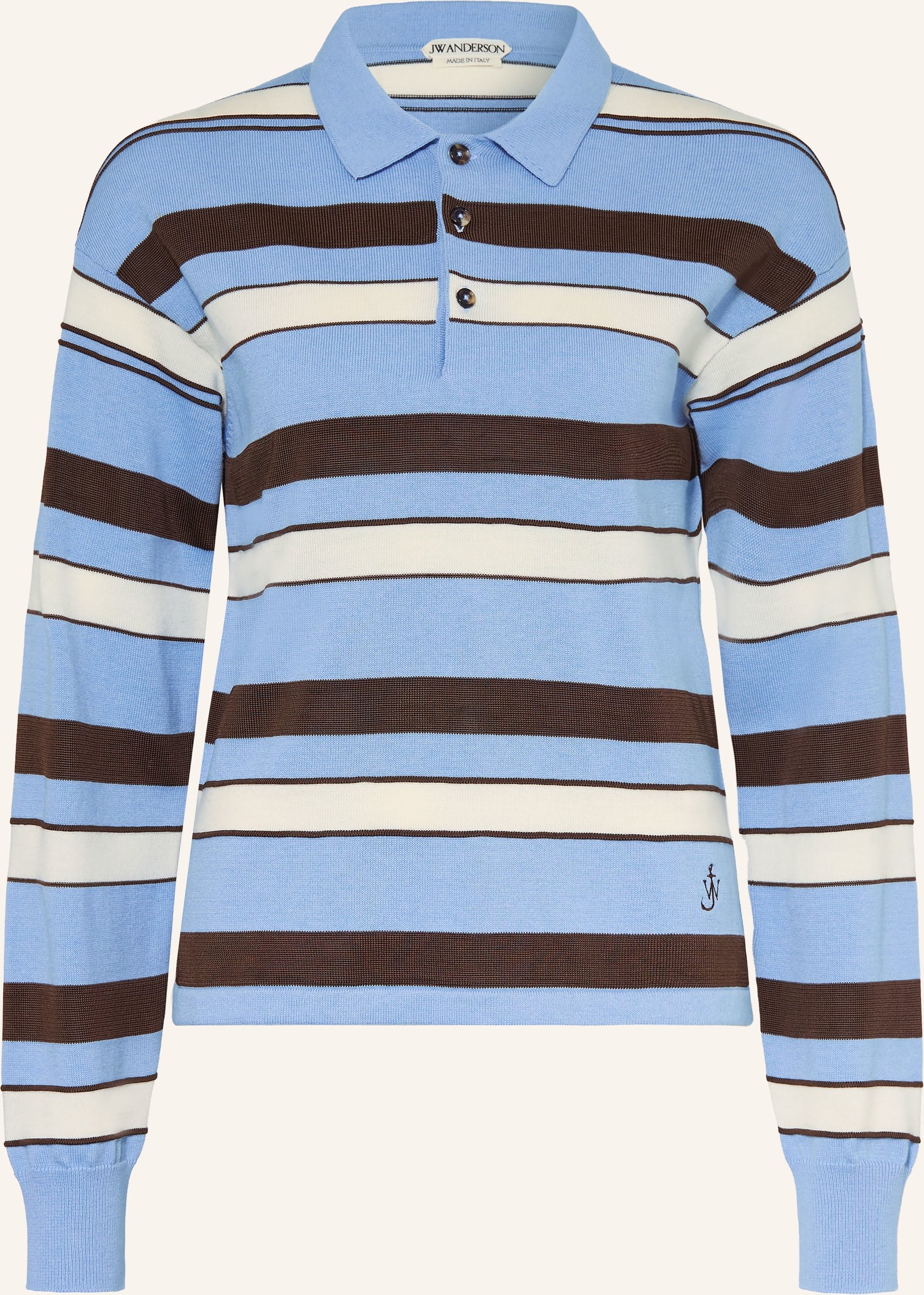 Jw Anderson Strick-Poloshirt blau