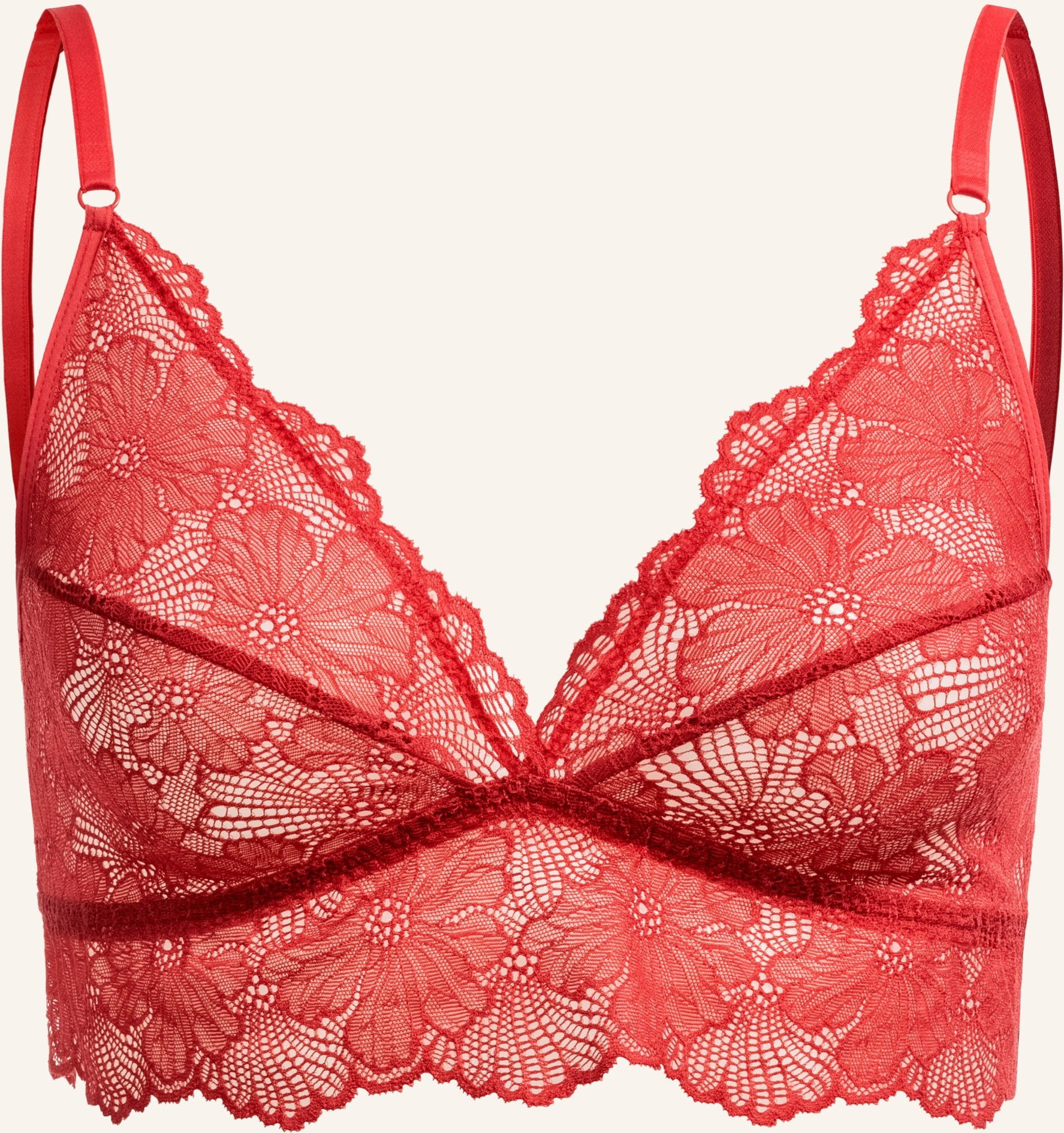 Erlich Textil Triangel Bh Classy Lace Triangel-Bh rot