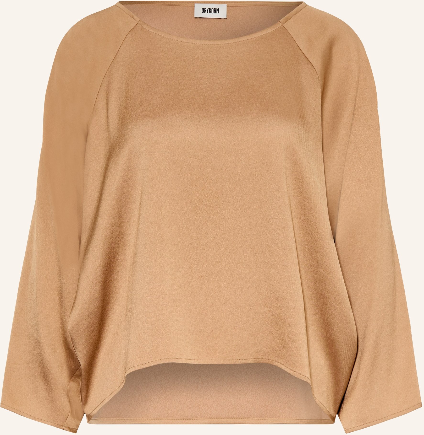 Drykorn Blusenshirt Nialini Aus Satin braun