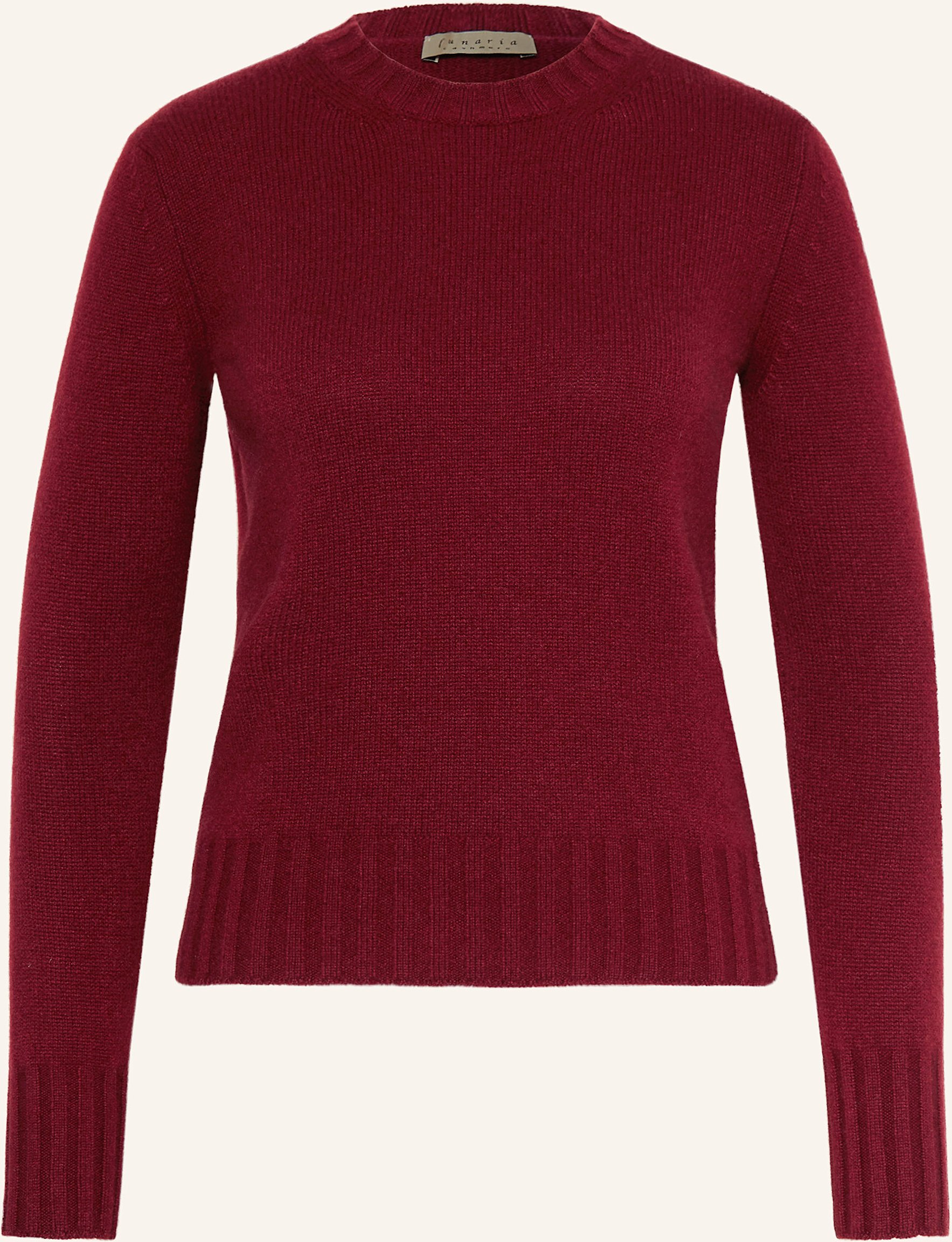 Lunaria Cashmere Cashmere-Pullover rot