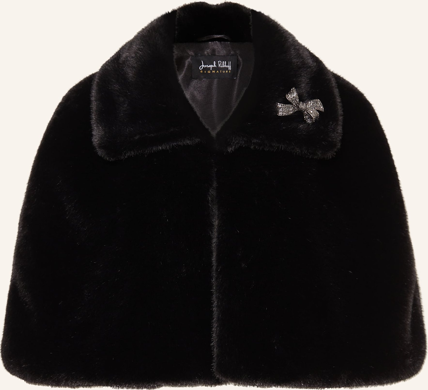 Thumbnail - Joseph Ribkoff Signature Kunstfell-Bolero schwarz
