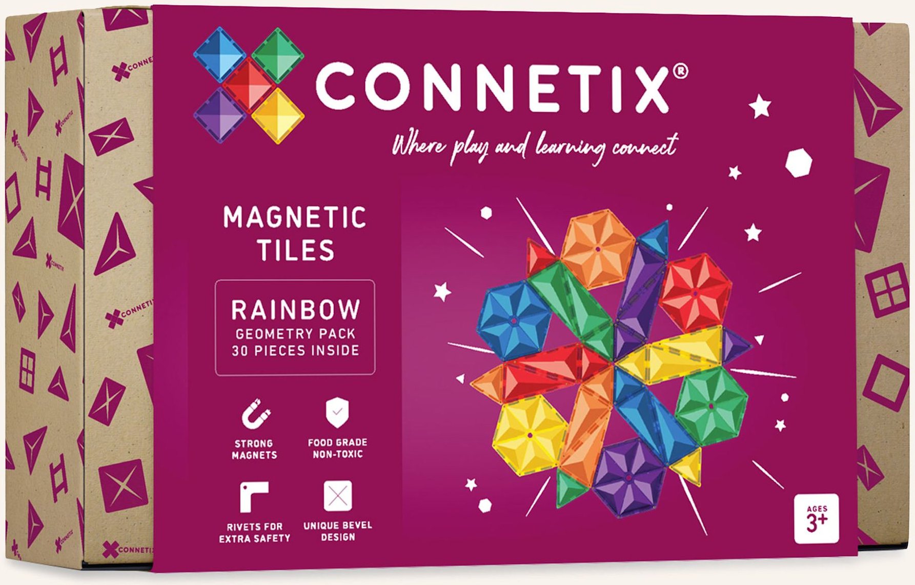 Connetix Geometrie-Set Regenbogen lila