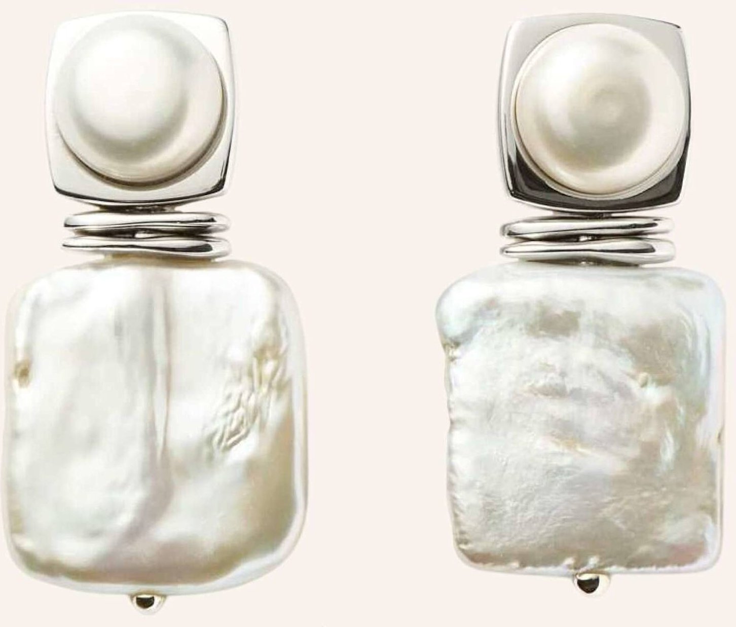 Missoma Ohrhänger Square Pearl By Glambou silber