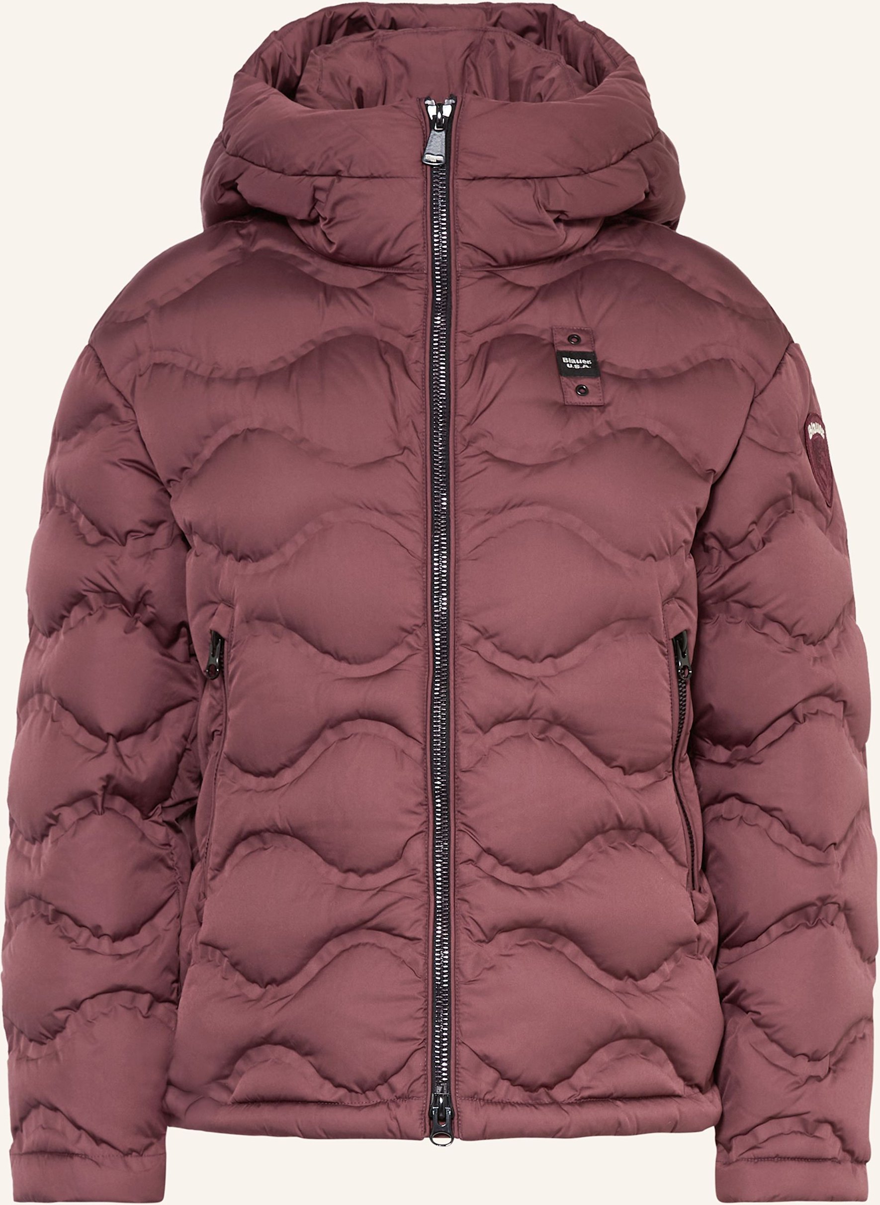 Thumbnail - Blauer Daunenjacke Lorraine rot