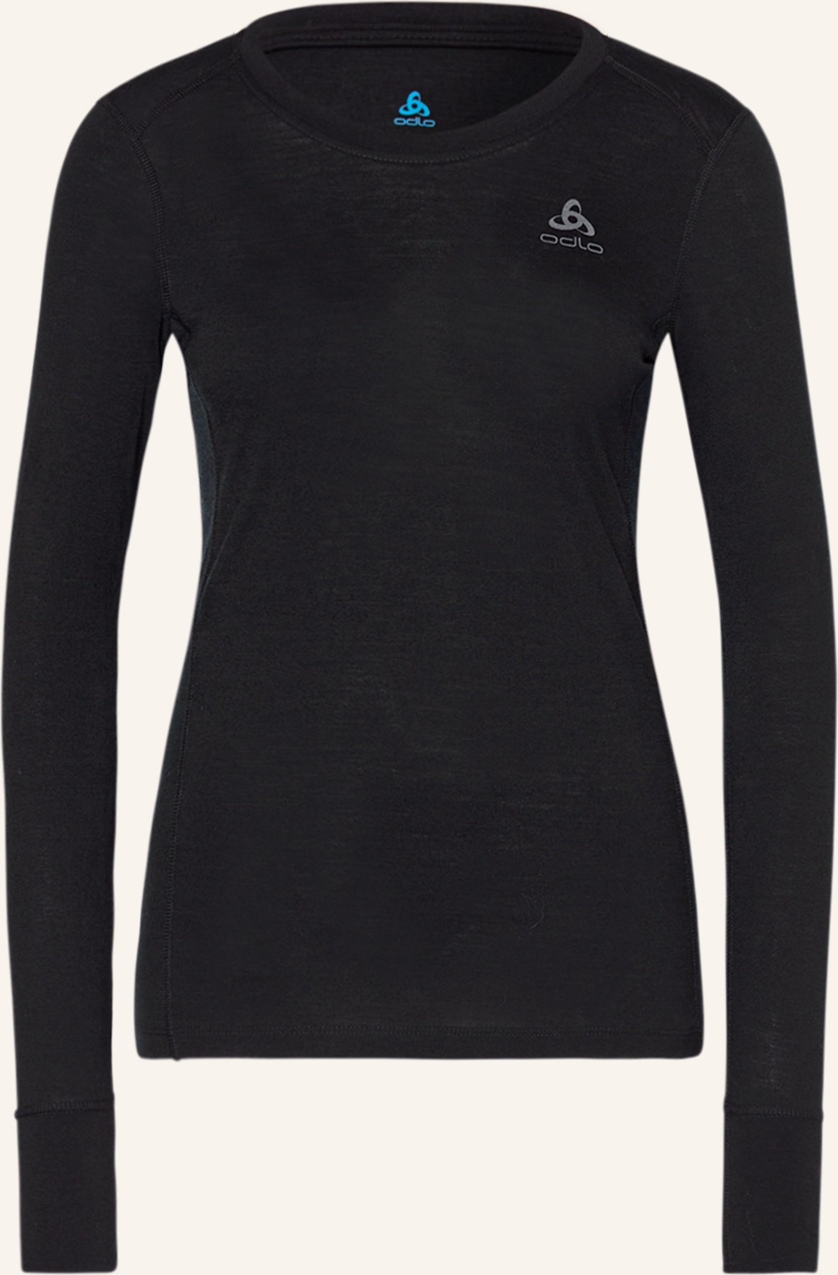 Odlo Funktionswäsche-Shirt Natural Merino 200 Aus Merinowolle schwarz