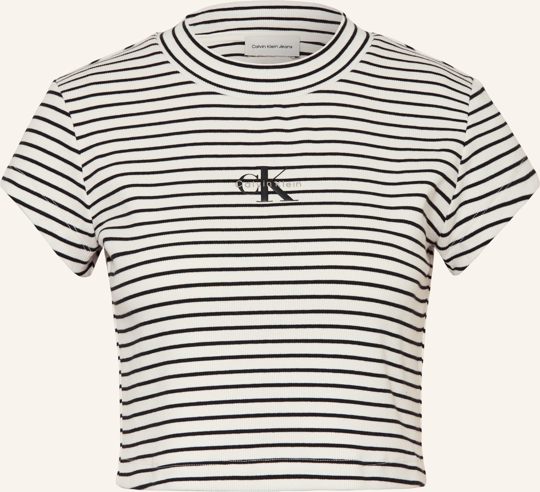 Calvin Klein Jeans Cropped-Shirt schwarz