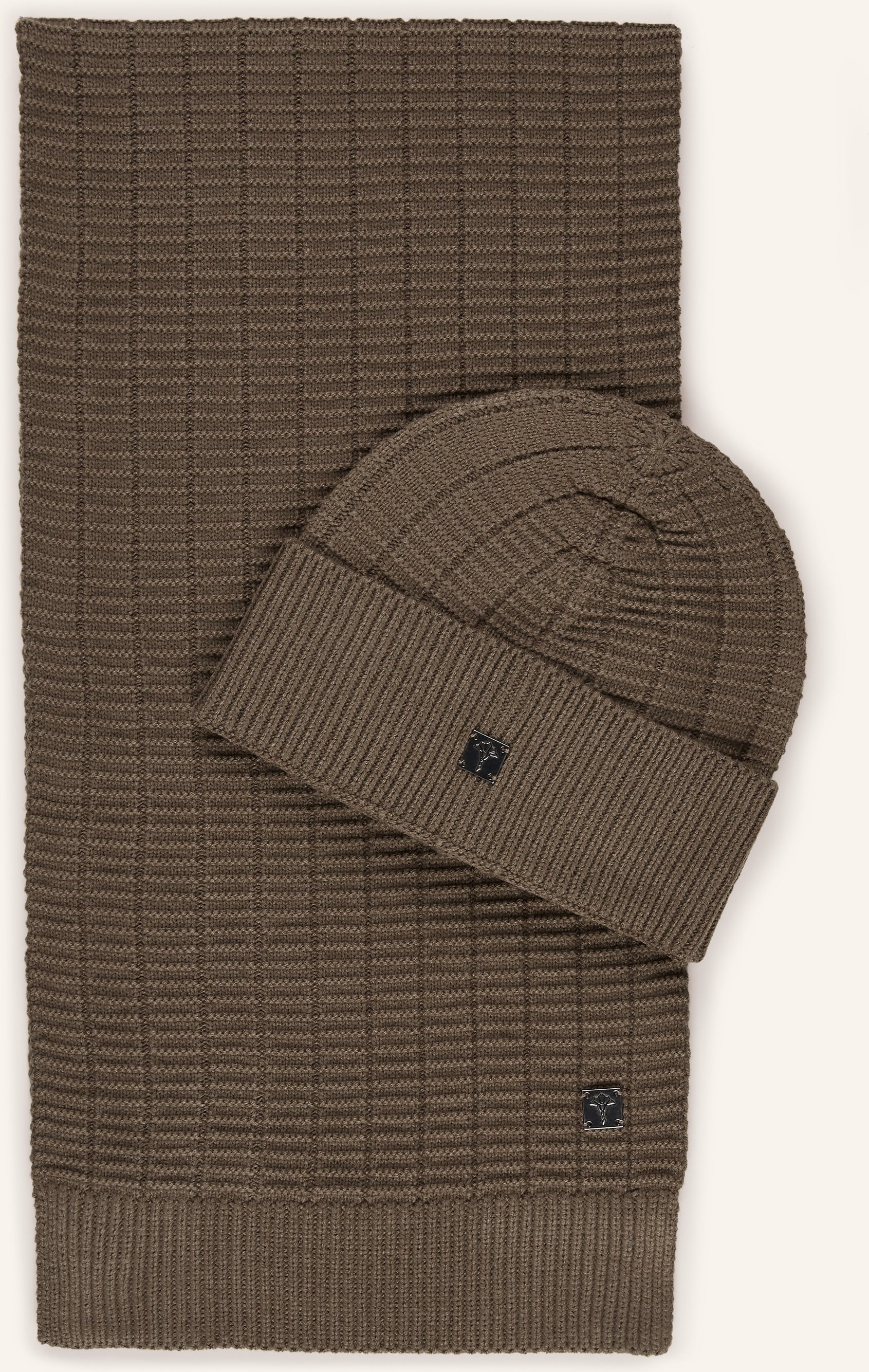 Thumbnail - Joop! Set: Schal Und Mütze braun