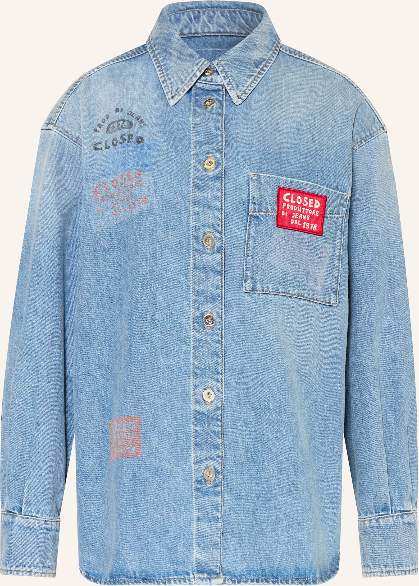 Closed Jeansbluse blau