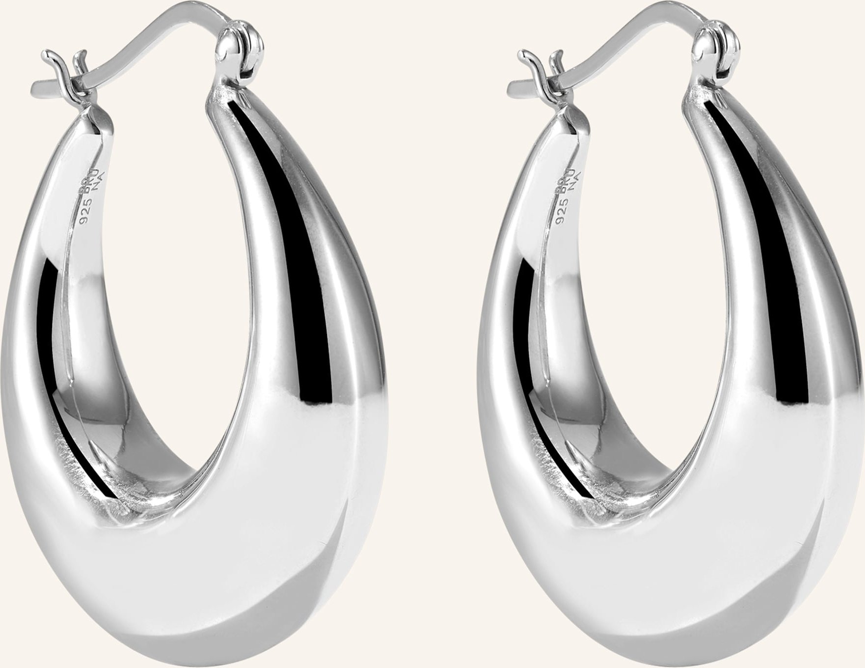 Bruna The Label Creolen Campania silber