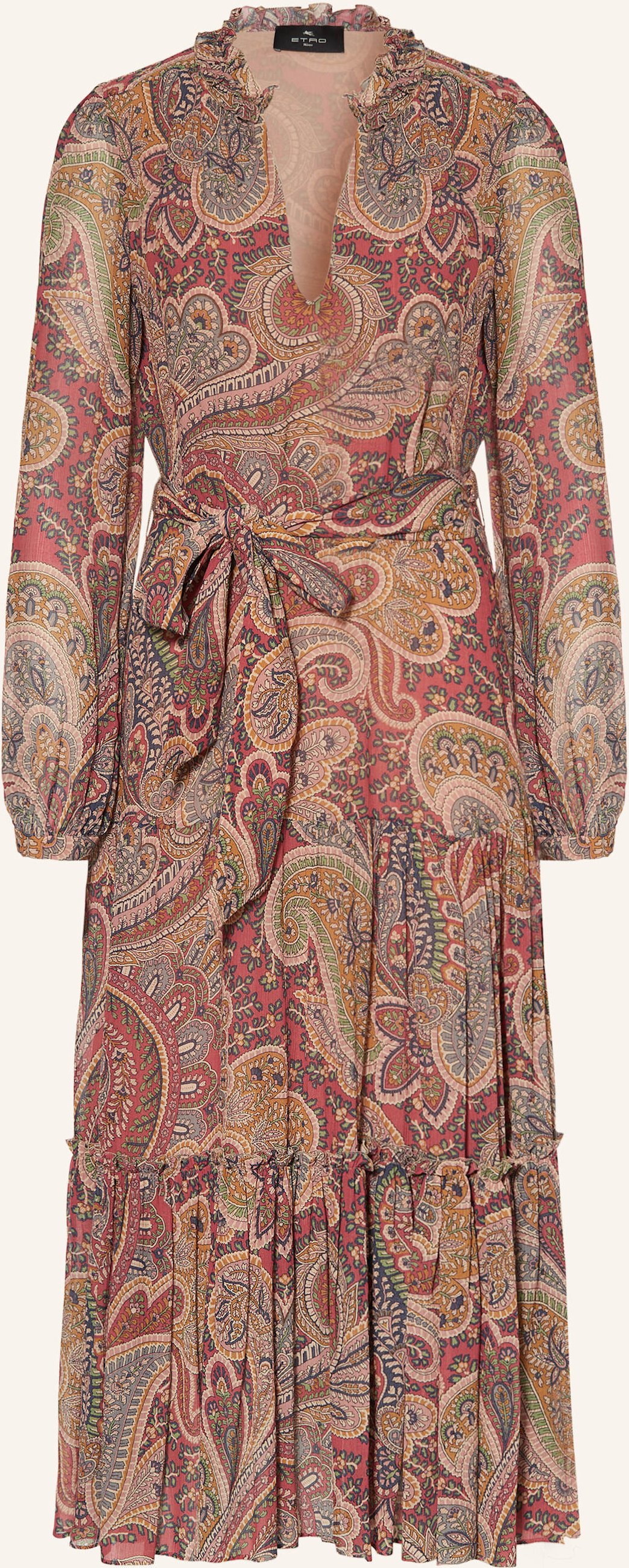 Thumbnail - Etro Kleid Mit Rüschen rot