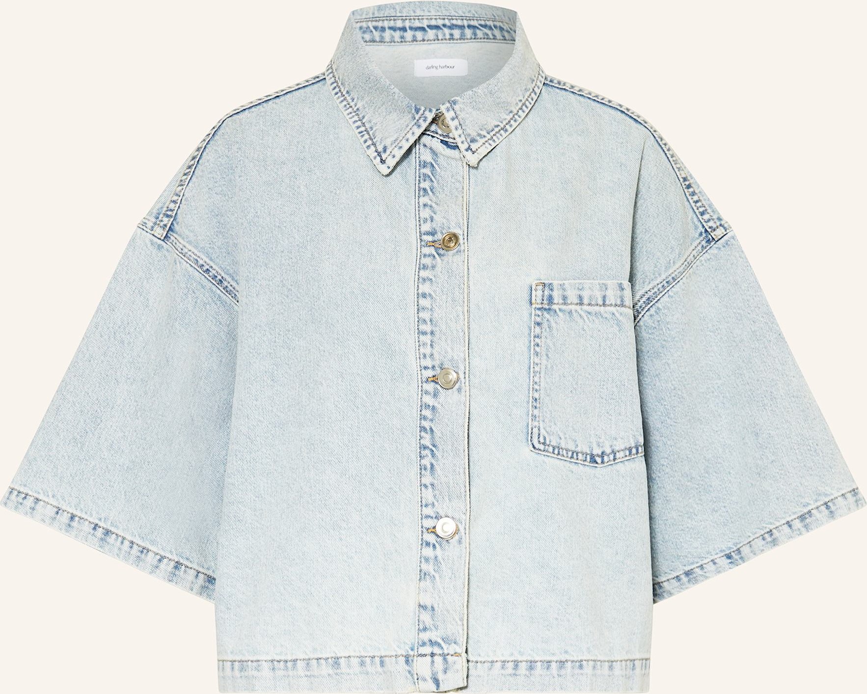 Darling Harbour Jeansbluse blau