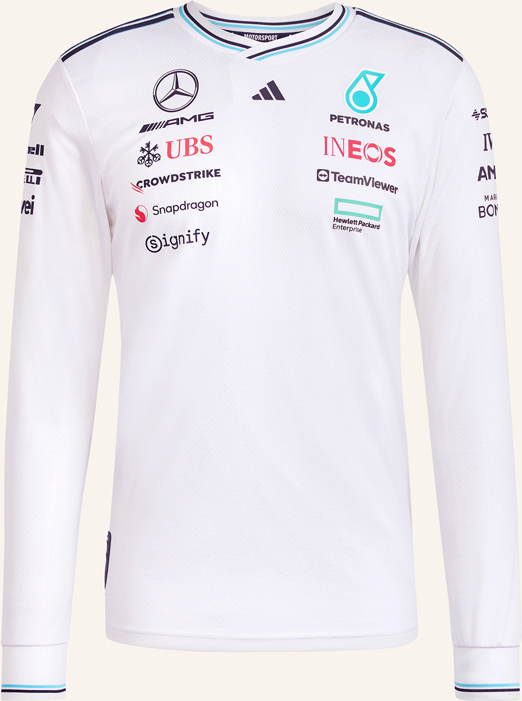 Adidas Longsleeve Mercedes - Amg Petronas Formula One Team Driver weiss
