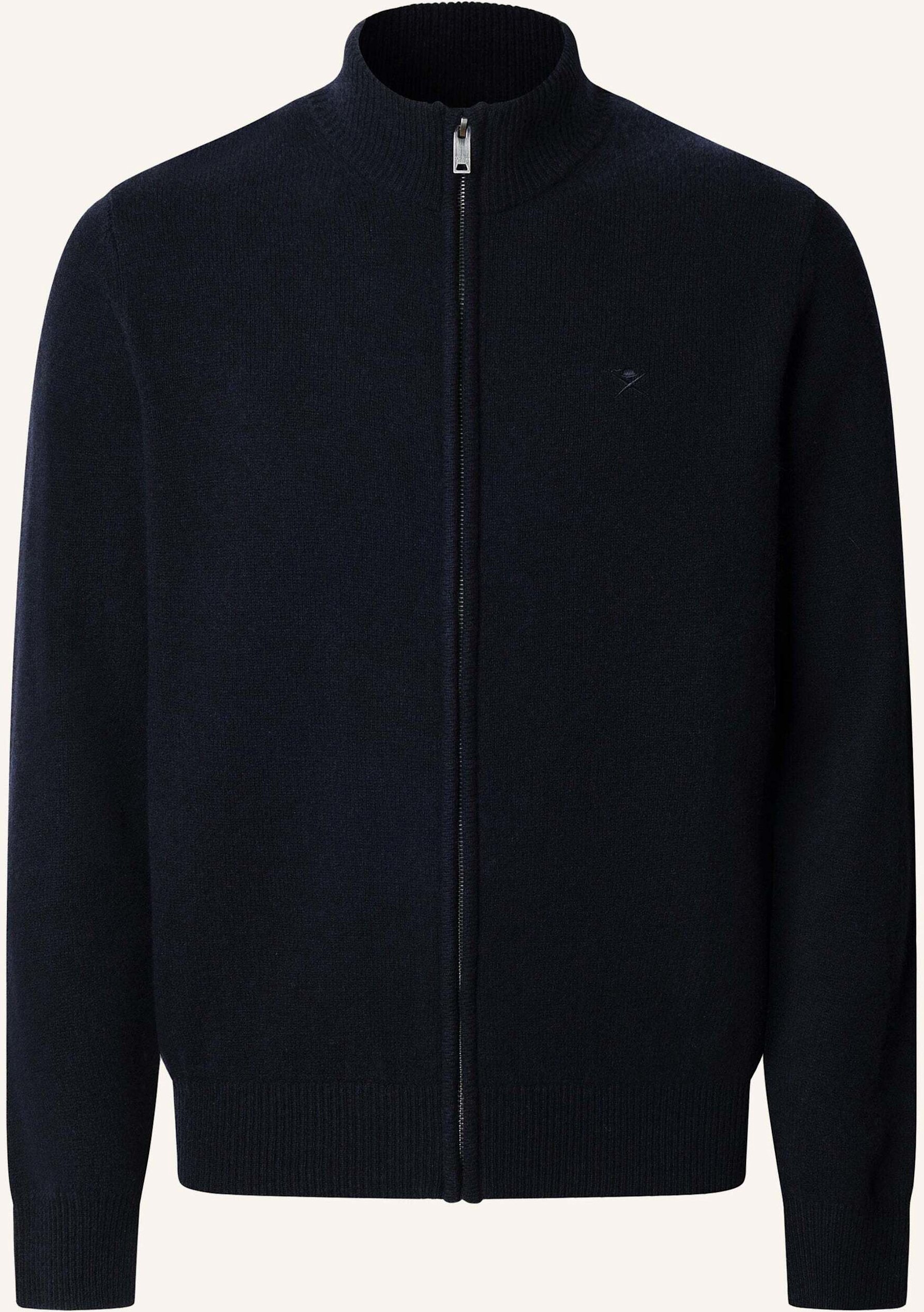 Hackett London Strickjacken Cardigan Lambswool Fzip blau