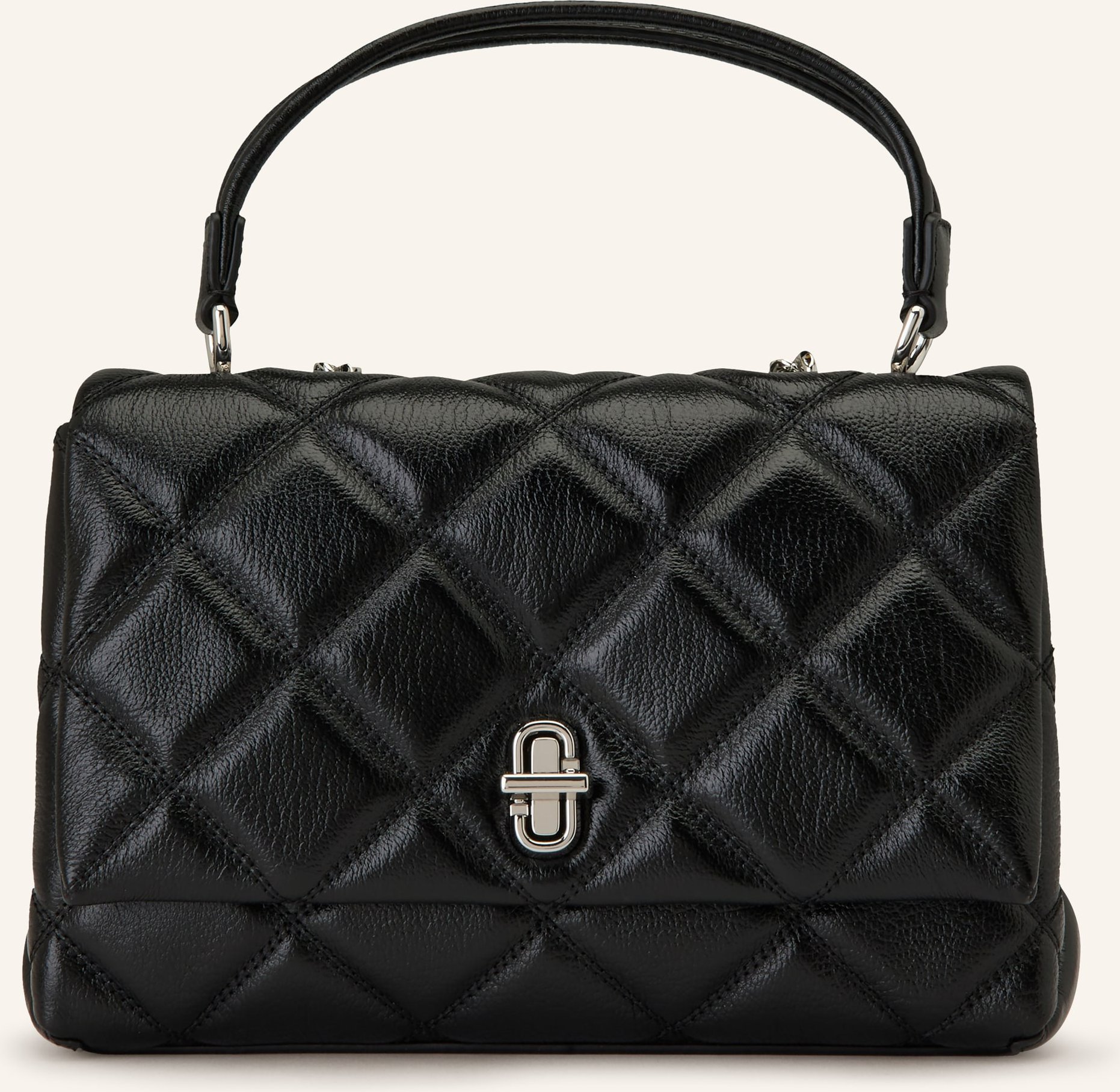 Marc Jacobs Umhängetasche The Slim Dual Chain Quilted schwarz