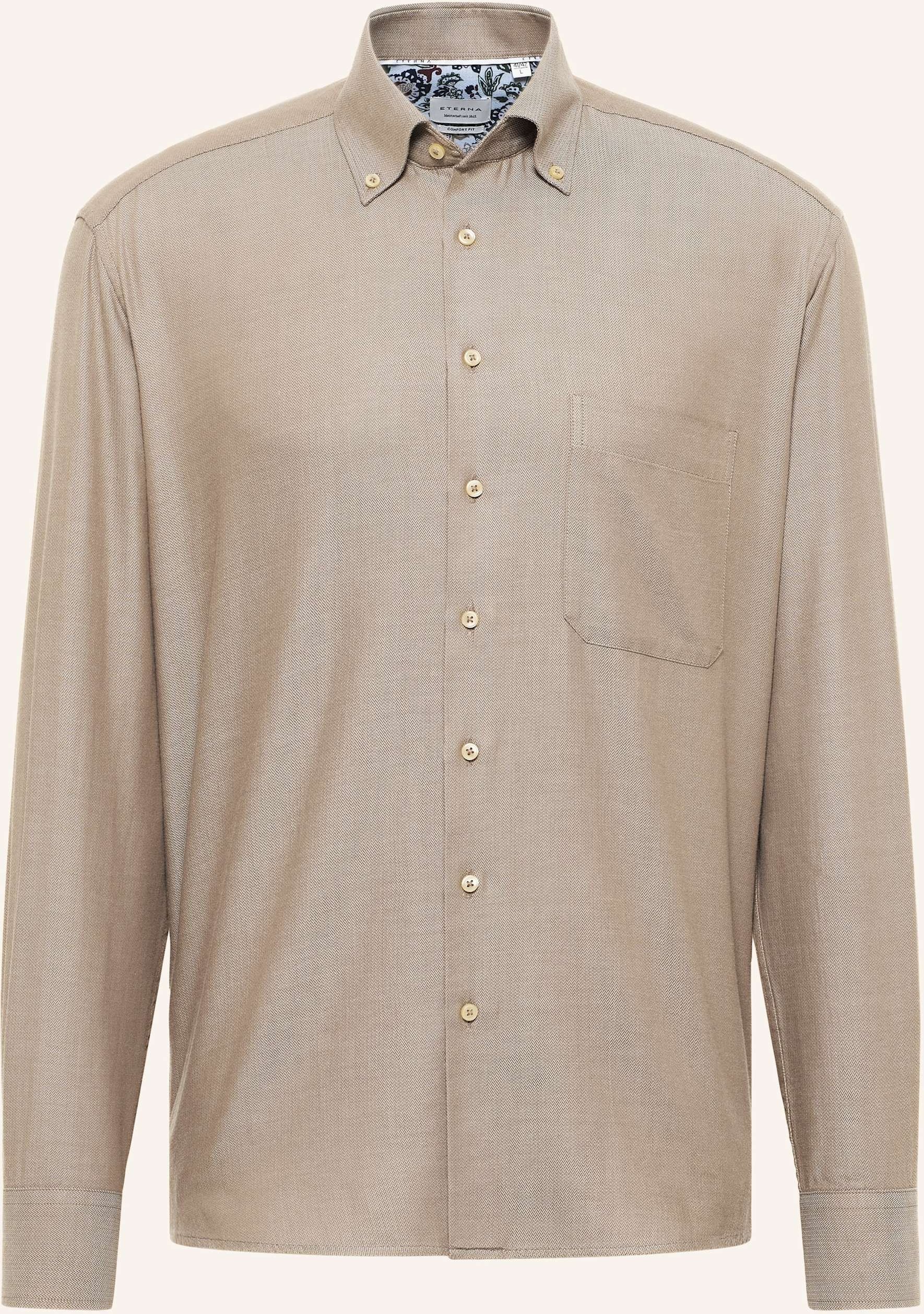 Thumbnail - Eterna Hemd Comfort Fit beige