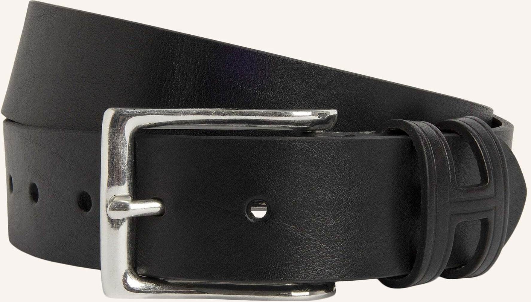 Thumbnail - Hackett London Gürtel Tack Stitch H Keeper schwarz