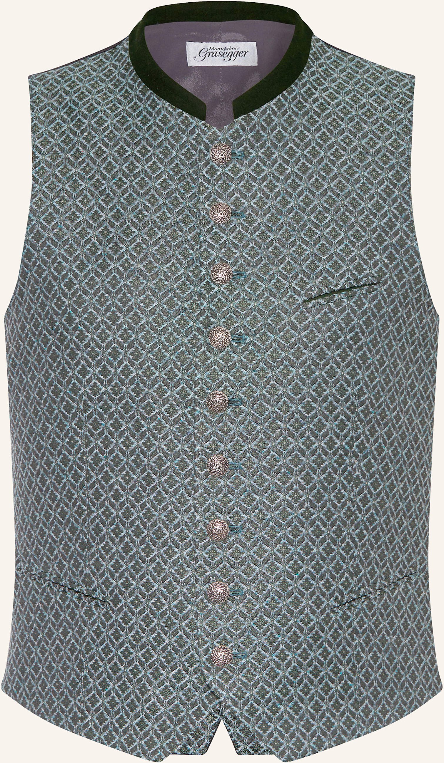 Grasegger Trachtenweste Kreuzer blau