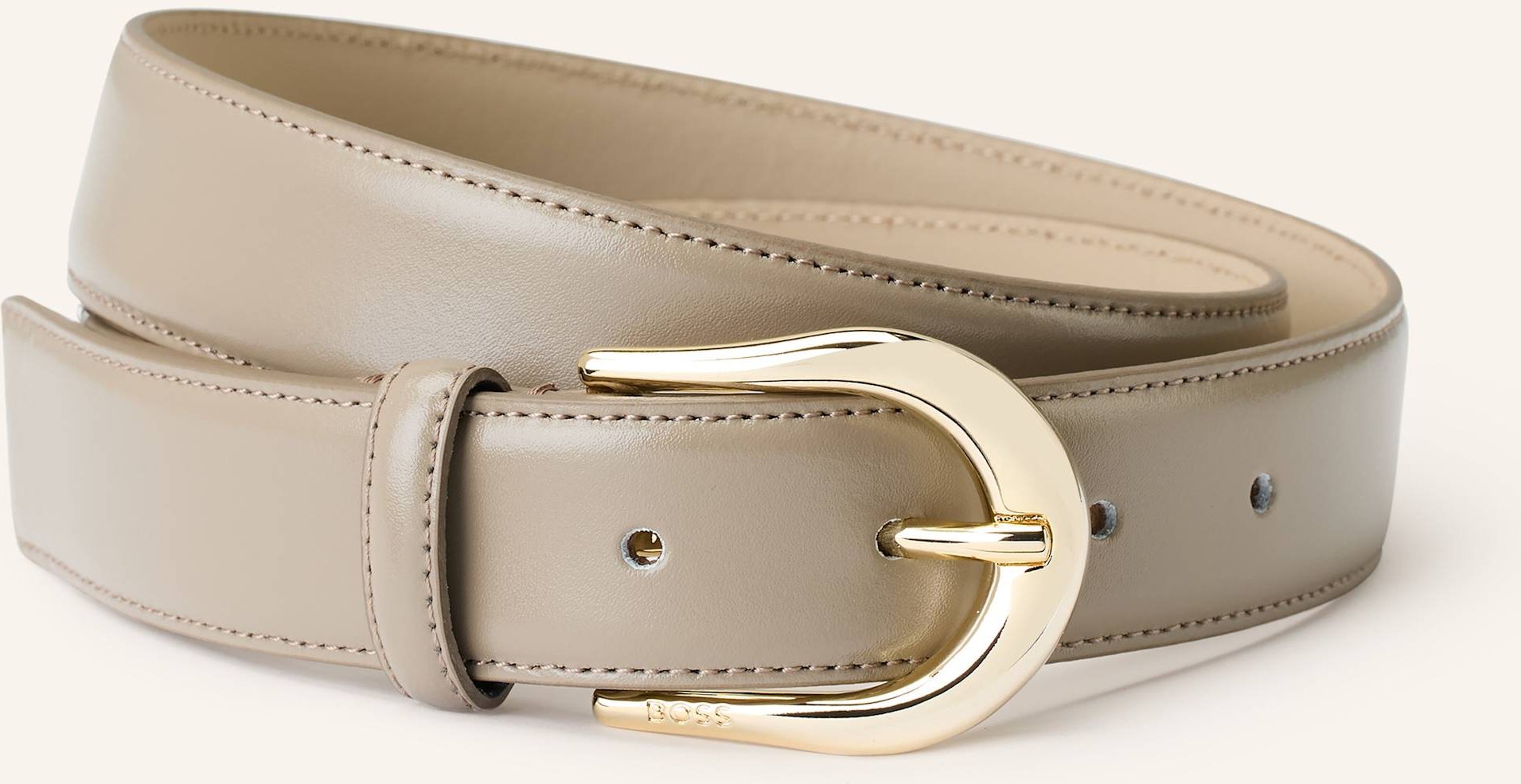 Thumbnail - Boss Ledergürtel Carol beige