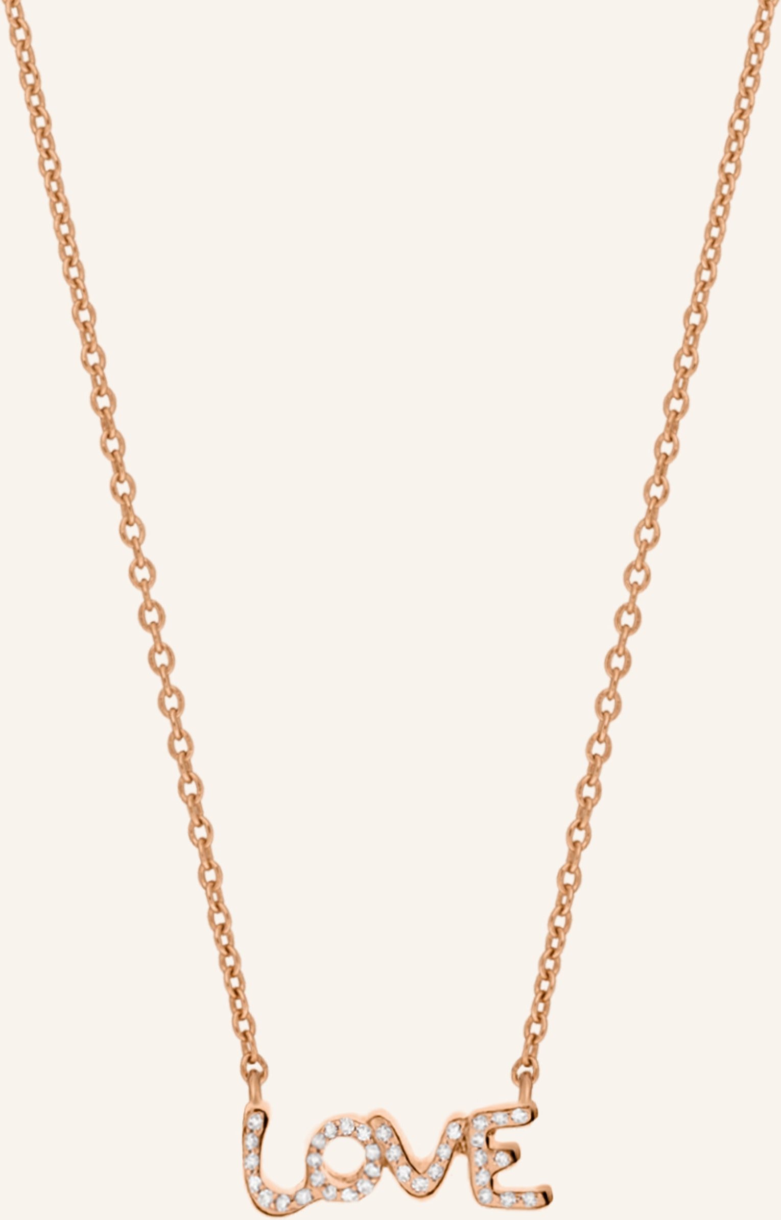Leaf Halskette Tiny Love Aus 14 Karat Roségold Mit Diamanten rosegold