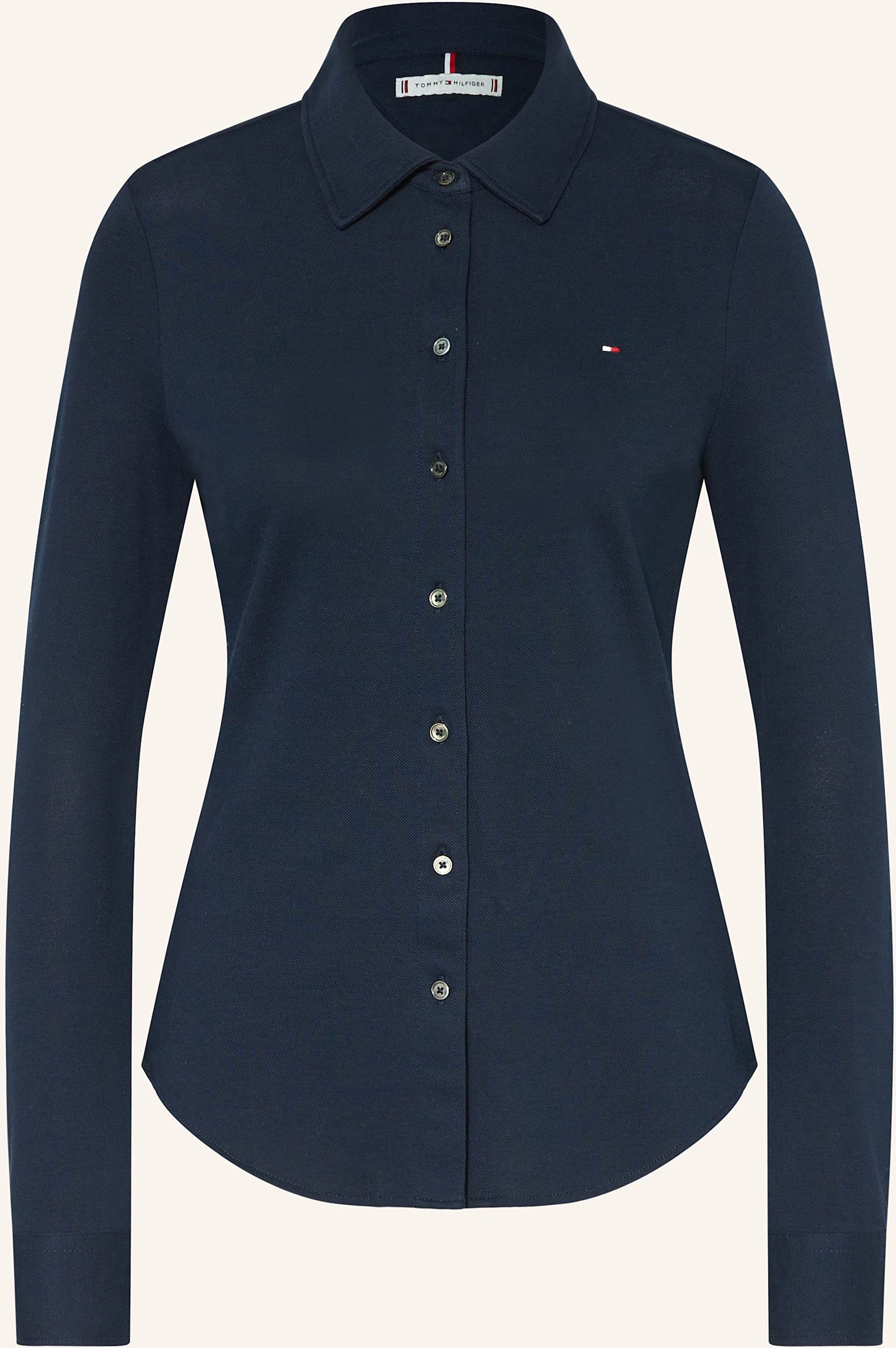 Thumbnail - Tommy Hilfiger Hemdbluse Aus Piqué blau