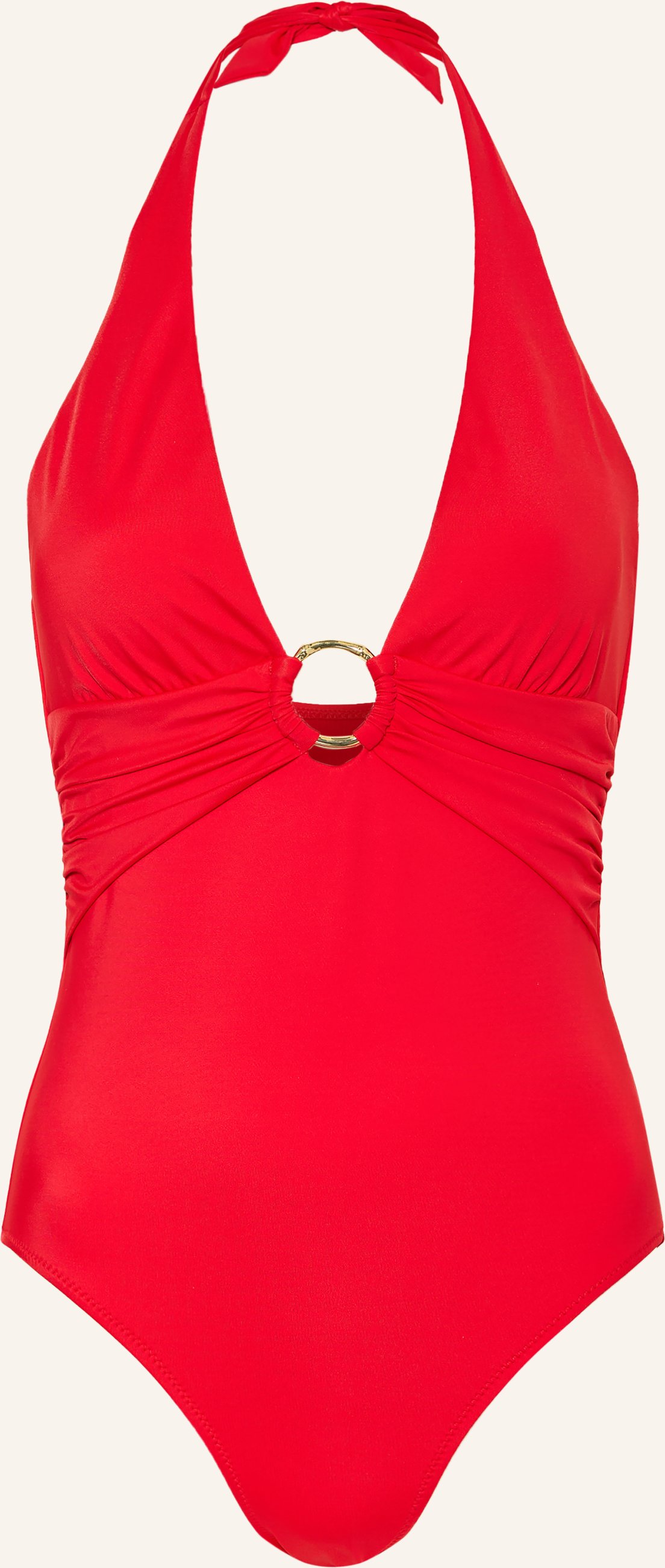 Heidi Klein Neckholder-Badeanzug Petalia rot