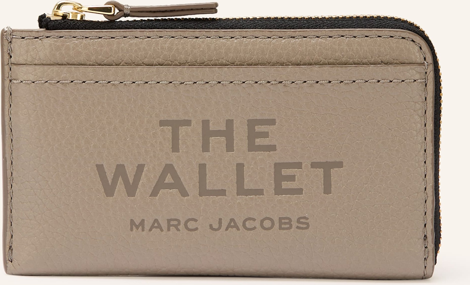 Marc Jacobs Geldbörse The Leather Top Zip Multi Wallet beige