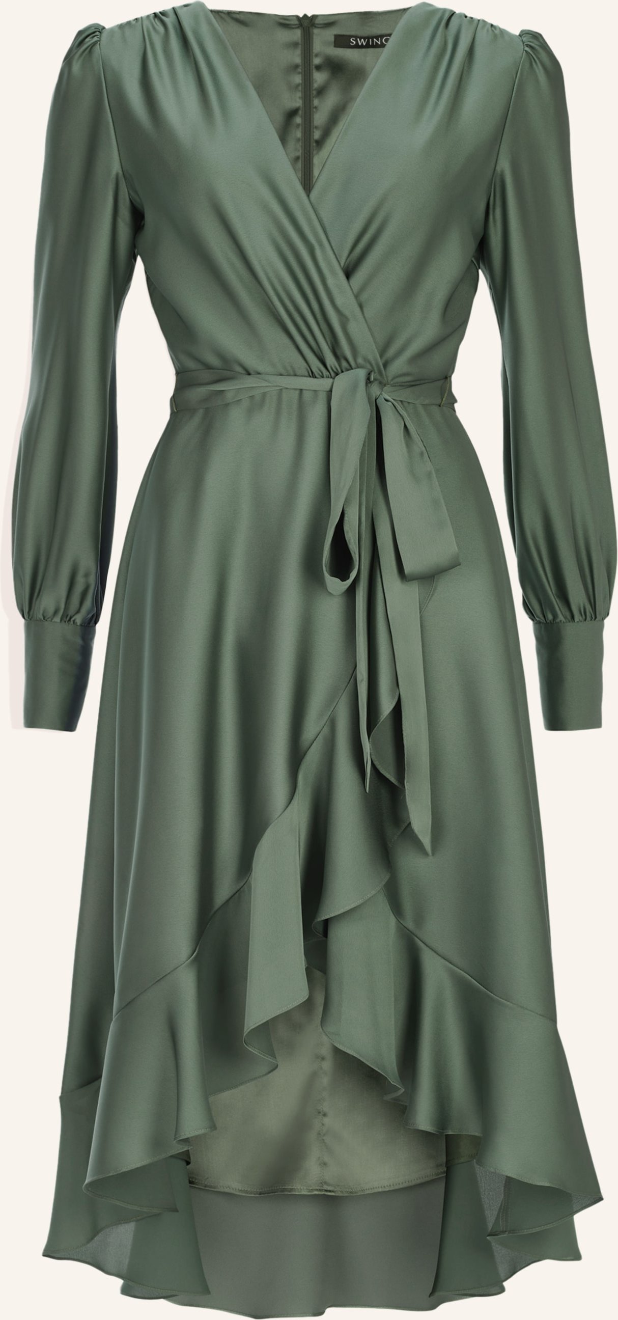 Swing Satinkleid gruen