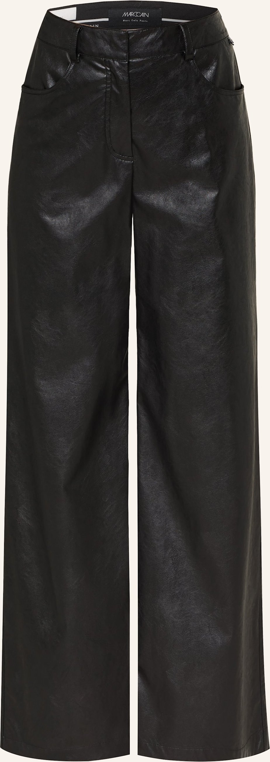Thumbnail - Marc Cain Hose Warri In Lederoptik schwarz