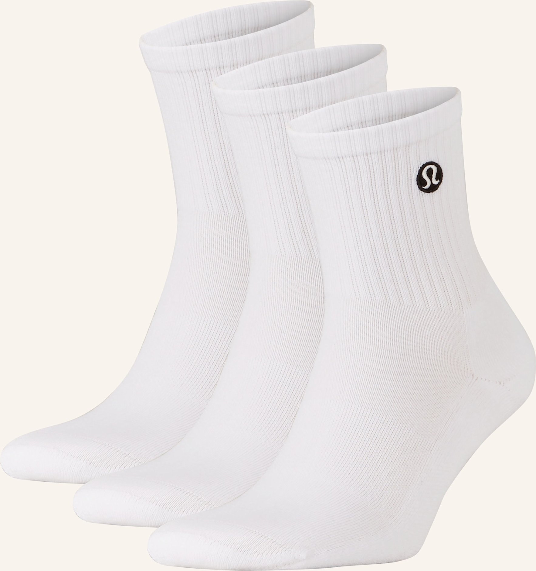 Lululemon 3er-Pack Sportsocken Daily Essential weiss